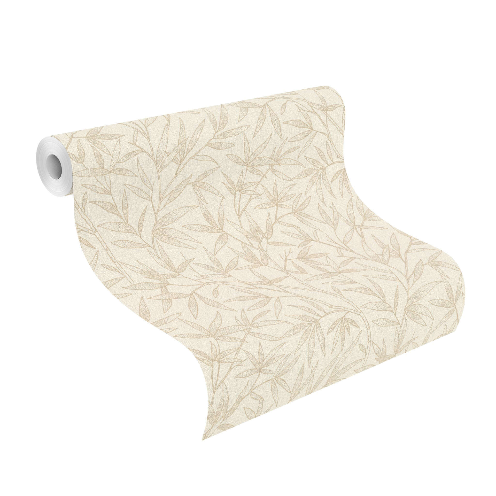 10-554809 Rolle abgerollt 1 Non-woven wallpaper in beige-grey Liverna 554809