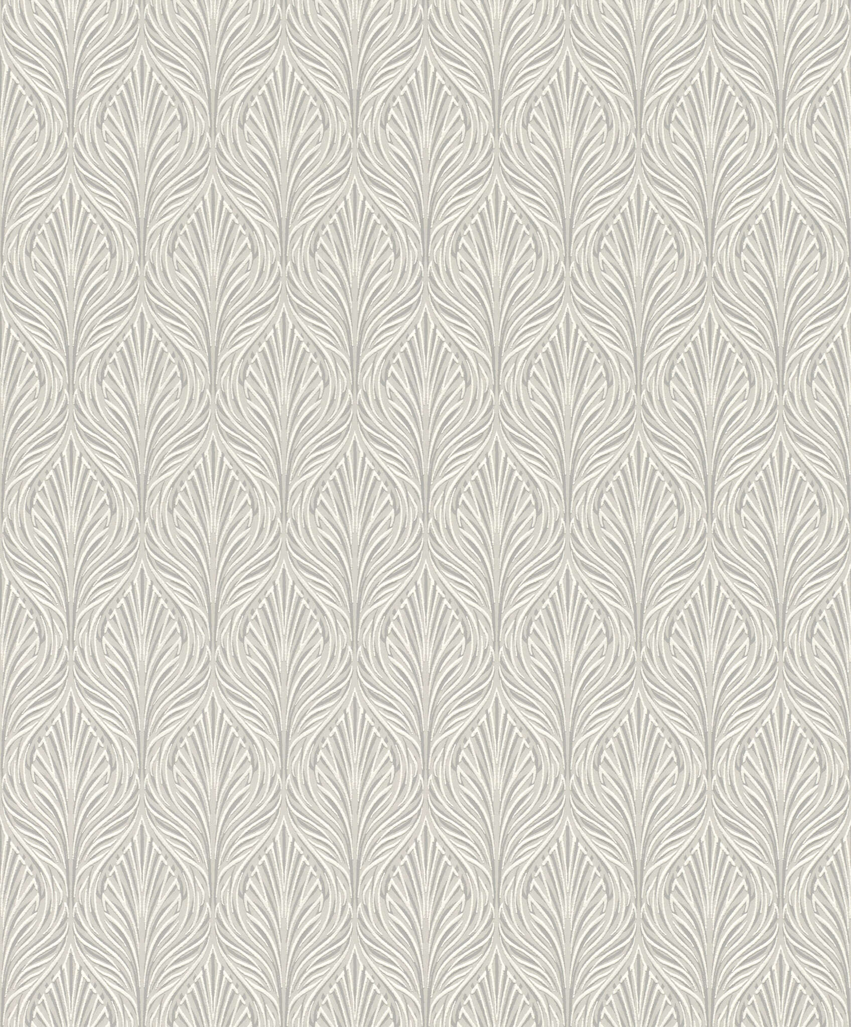 10-810219 Artikelscan 1 Tapete mit stilisierten Pfauenfedern und floralen Formen
