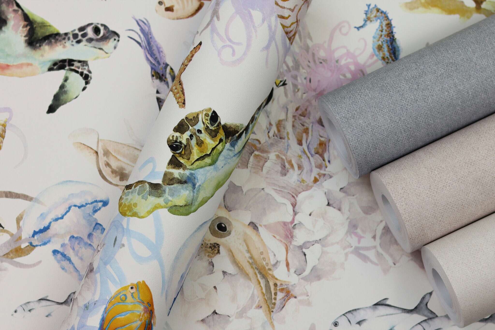 10-252811 Detailaufnahmen 3 Detailed image of Smooth rose-coloured wallpaper for a soft, harmonious room effect