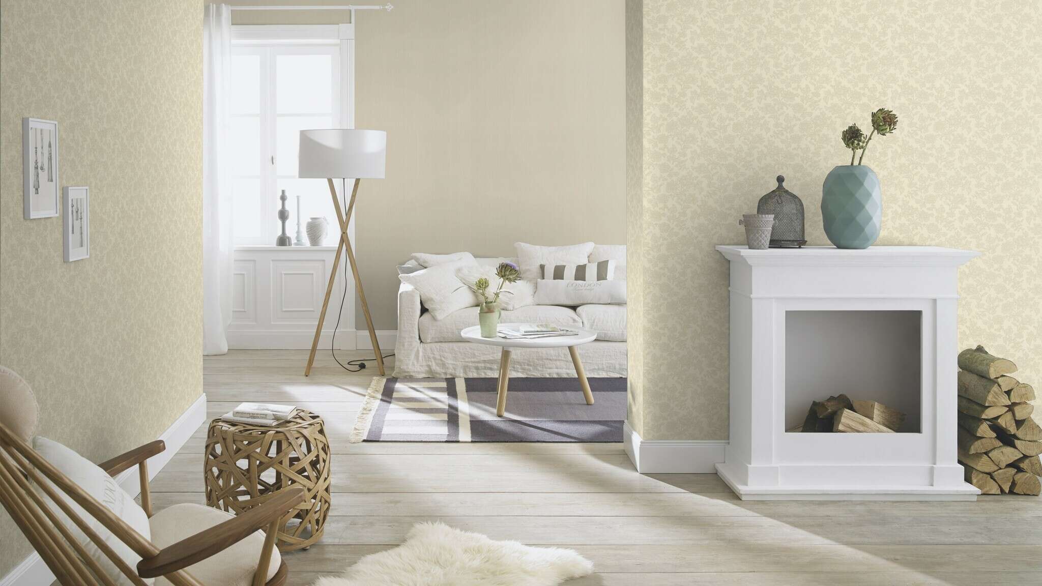 10-968569 Raumsituationen 1 Non-woven wallpaper in brown-light brown Wall Textures XL Vol. 3 968569