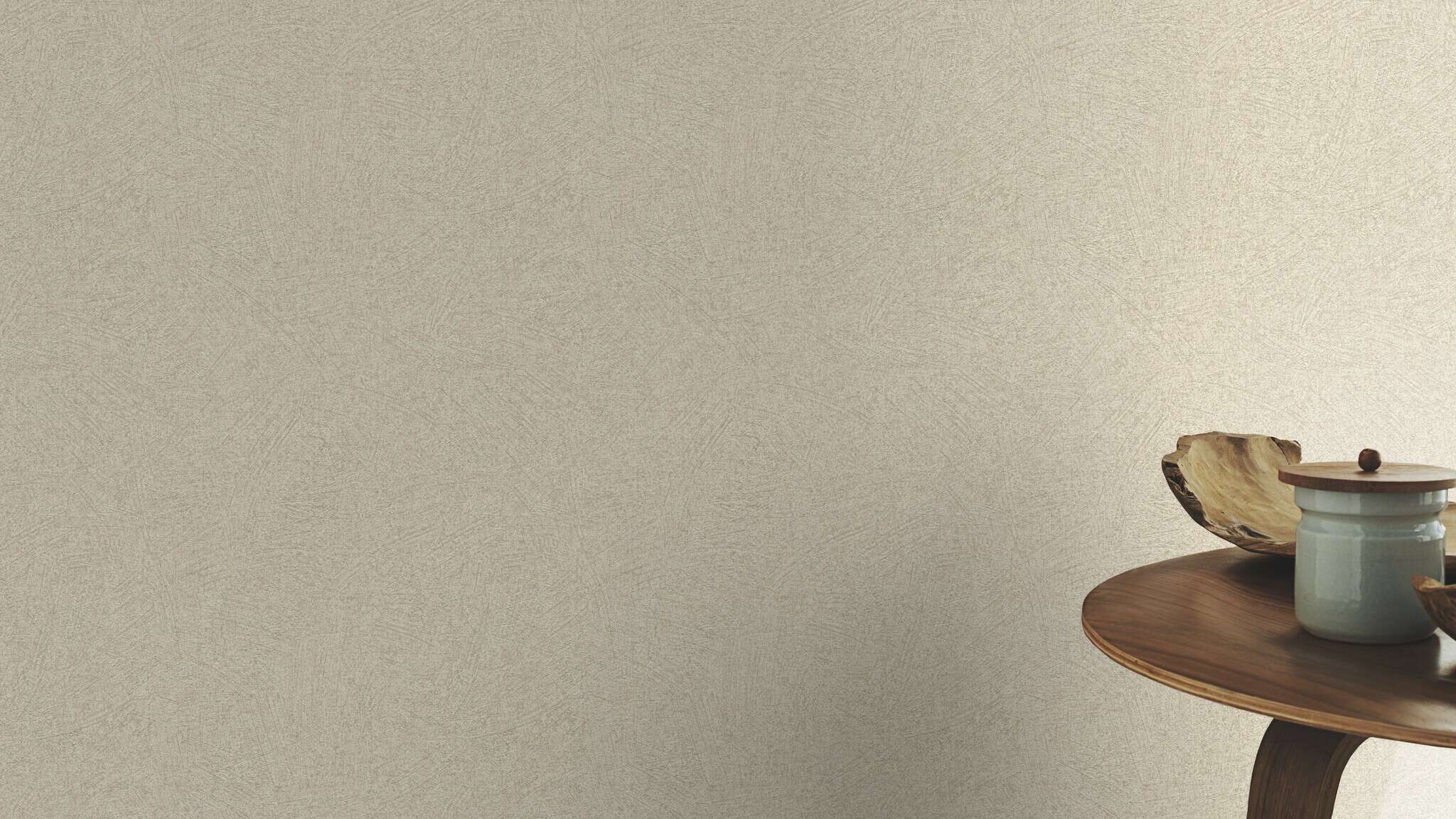 10-520248 Raumsituationen 2 Room with Single-colour wallpaper with plaster look