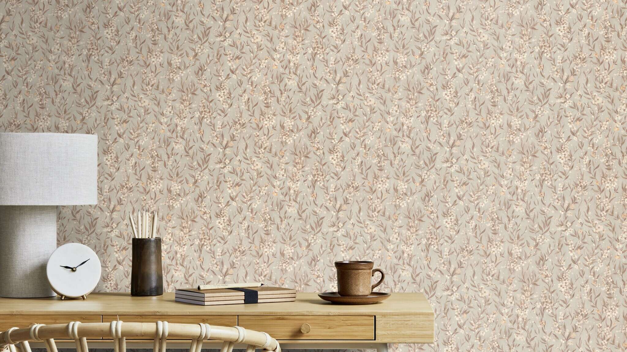 10-435245 Raumsituationen 2 Cherry blossom wallpaper in grey - Noble Zen Sakura 435245
