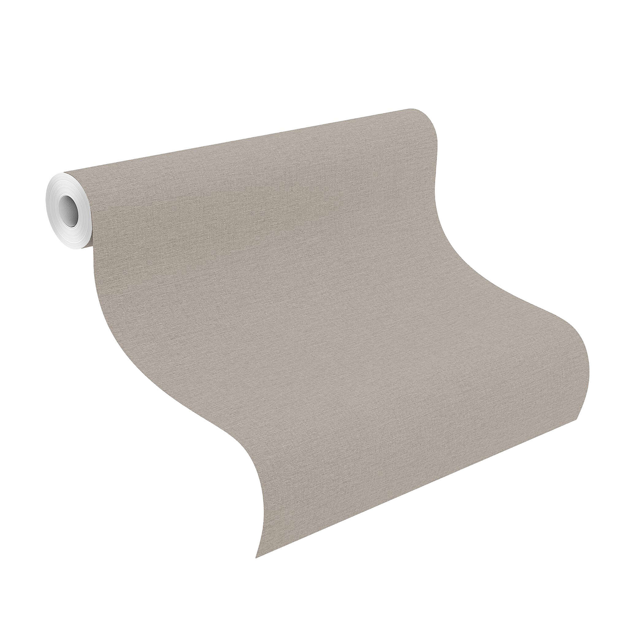 10-452037 Rolle abgerollt 1 Rouleau de déroulé avec Papier peint gris avec une surface calme et un aspect textile
