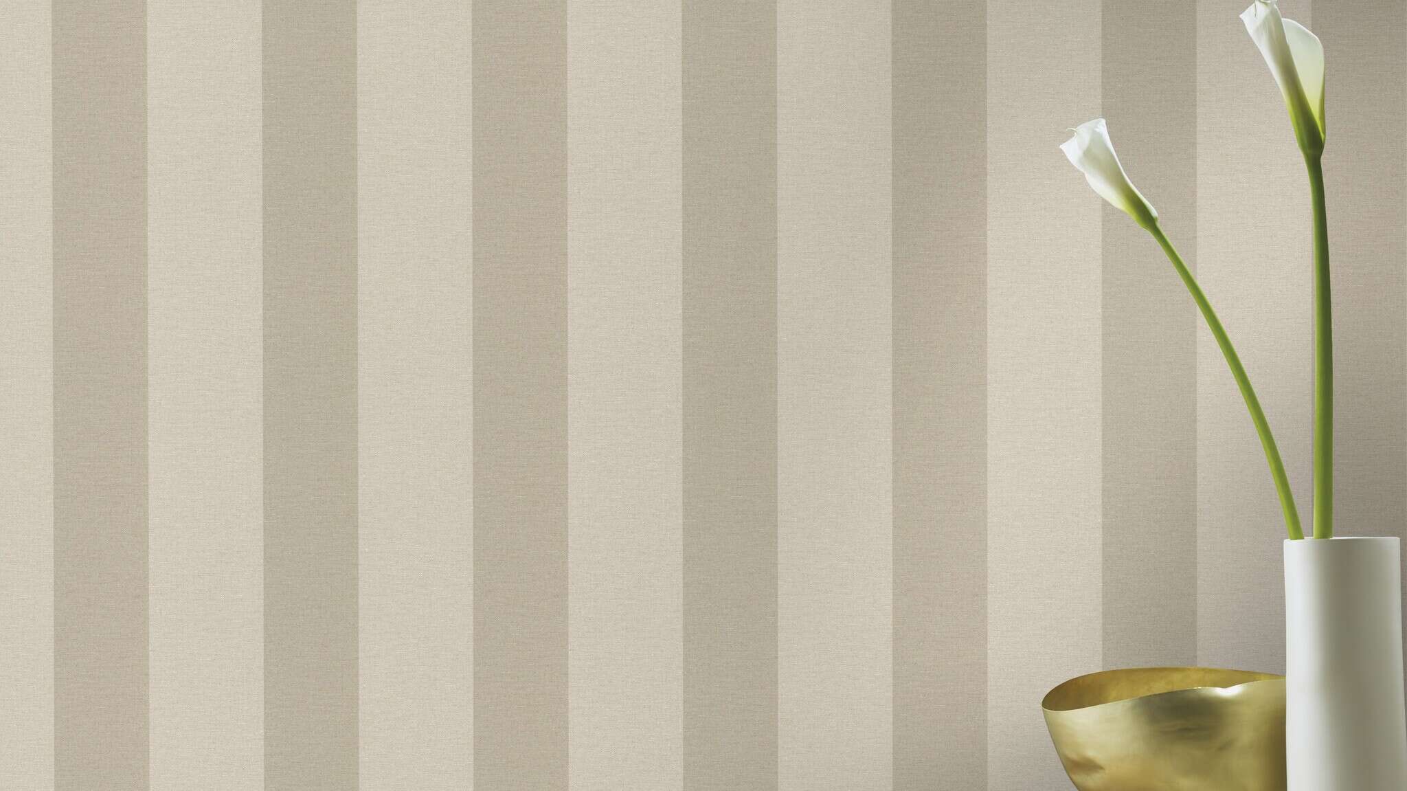 10-413311 Raumsituationen 1 Streifen Tapete in Beige In Bloom - Harmony 413311