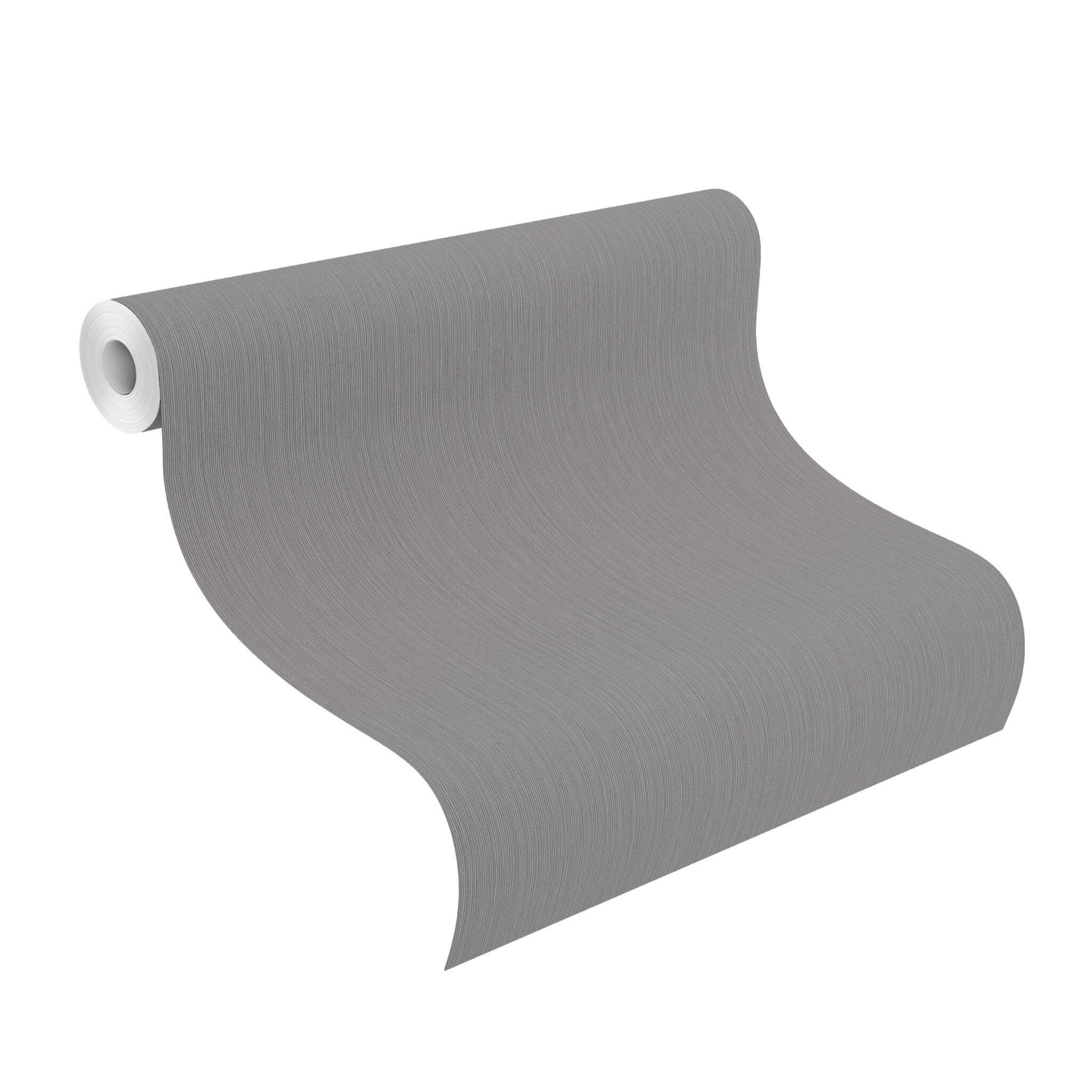 10-537697 Rolle abgerollt 1 Rollenabbildung mit einfarbige Tapete mit Gewebeoptik