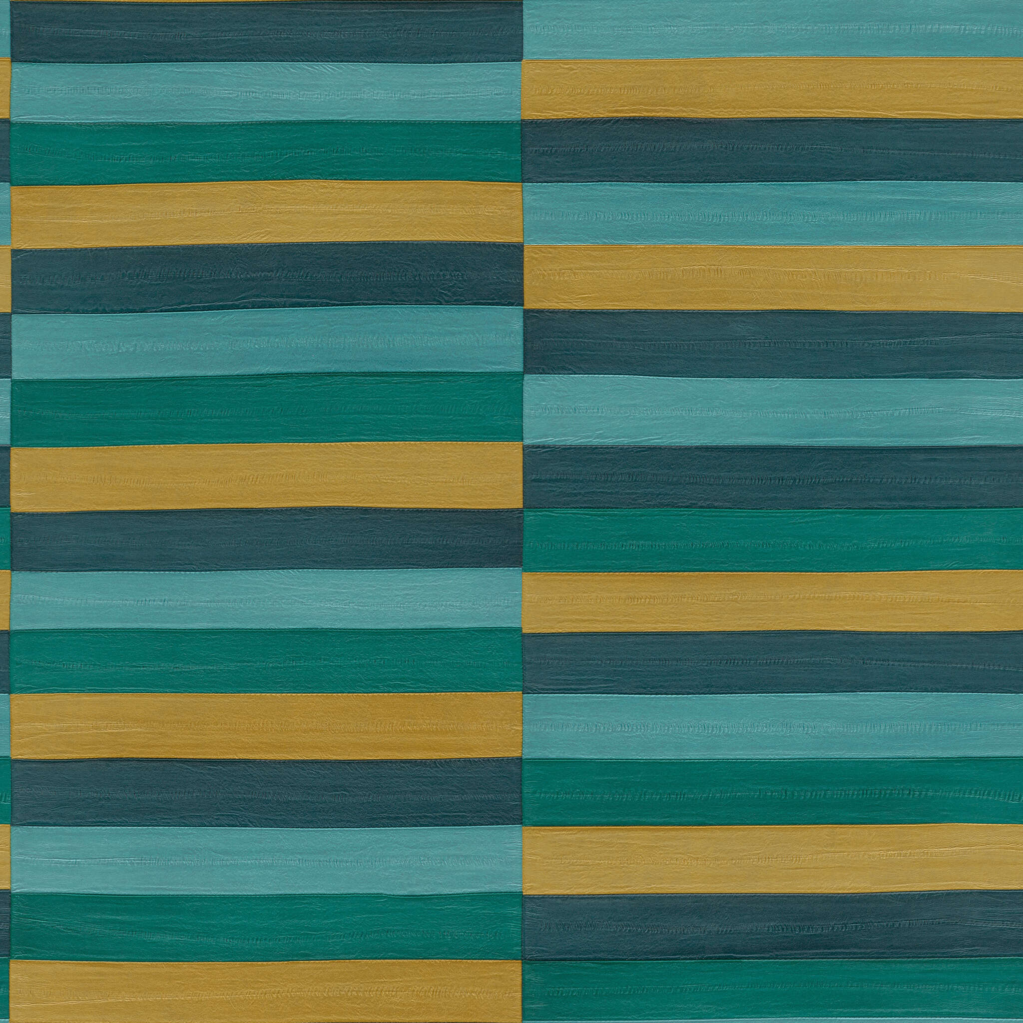 10-418736 Artikelscan 1 Leather-look non-woven wallpaper in turquoise-dark turquoise Selection 418736