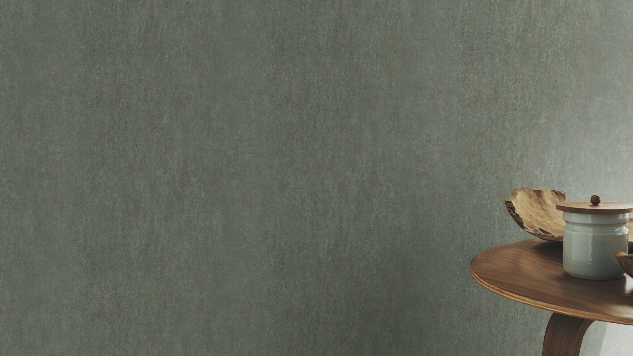 10-550078 Raumsituationen 3 Non-woven wallpaper in light green-grey-green Selection 550078