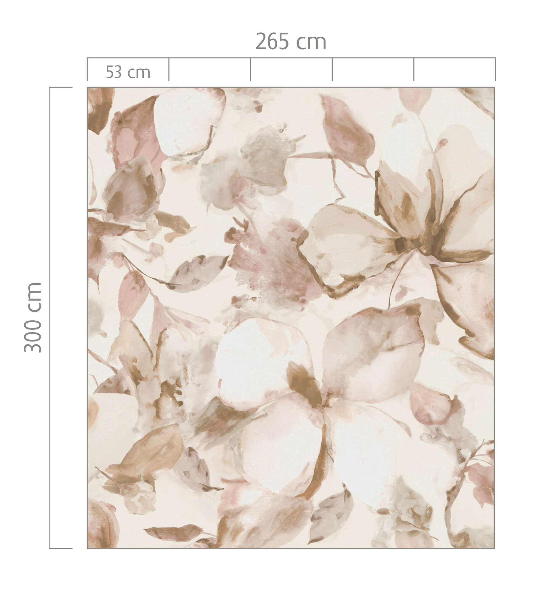 10-367560 Bildauschnitt 1 Fototapete große Blumen in Beige - Florentine IV 367560