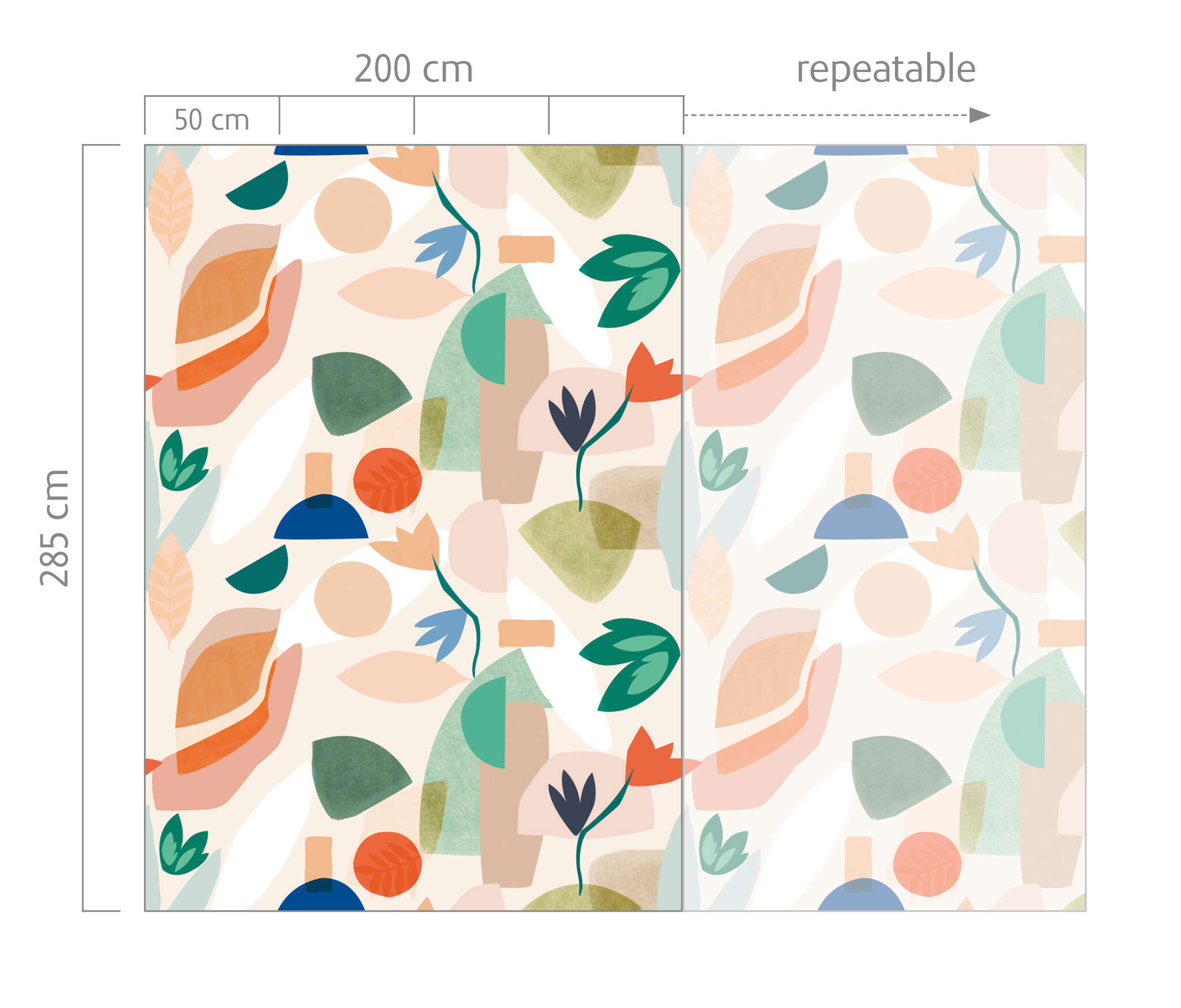 10-300094 Bildauschnitt 1 Wall mural Pieces in Orange | Roomblush - RB254