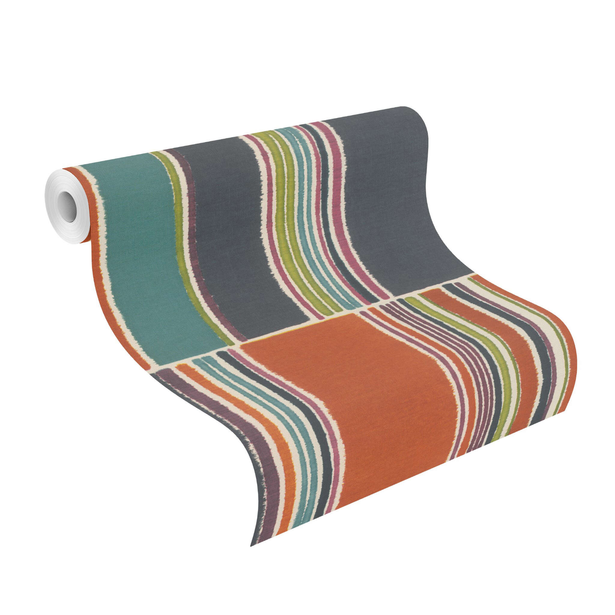 10-484458 Rolle abgerollt 1 Papier peint intissé rouge-Terra Selection 484458