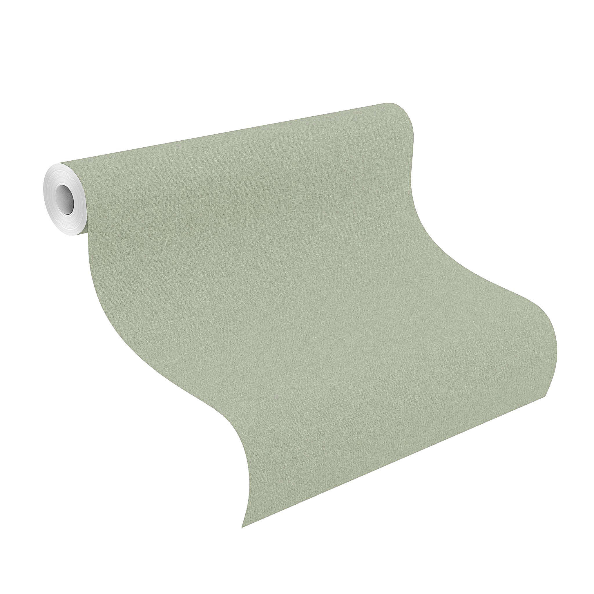 10-600285 Rolle abgerollt 1 Rouleau de déroulé avec Papier peint uni à l'aspect tissé
