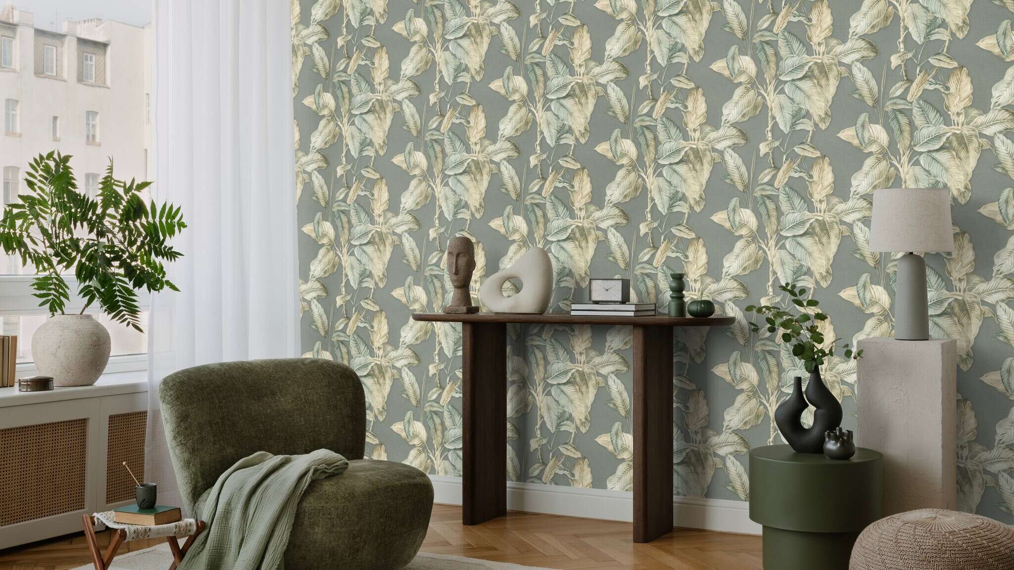 10-571462 Raumsituationen 2 Papier peint intissé bleu Back To Nature 571462
