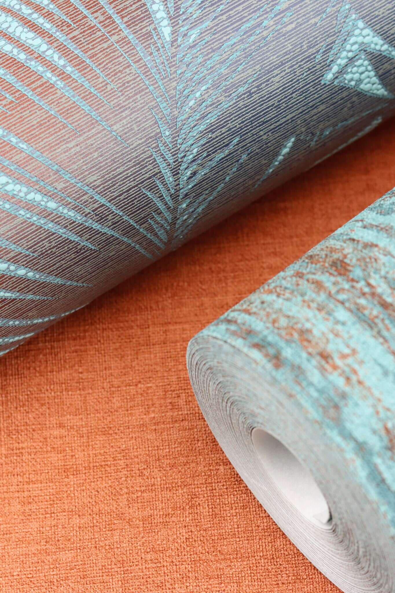 10-704235 Detailaufnahmen 2 Papier peint intissé turquoise-turquoise foncé Selection 704235