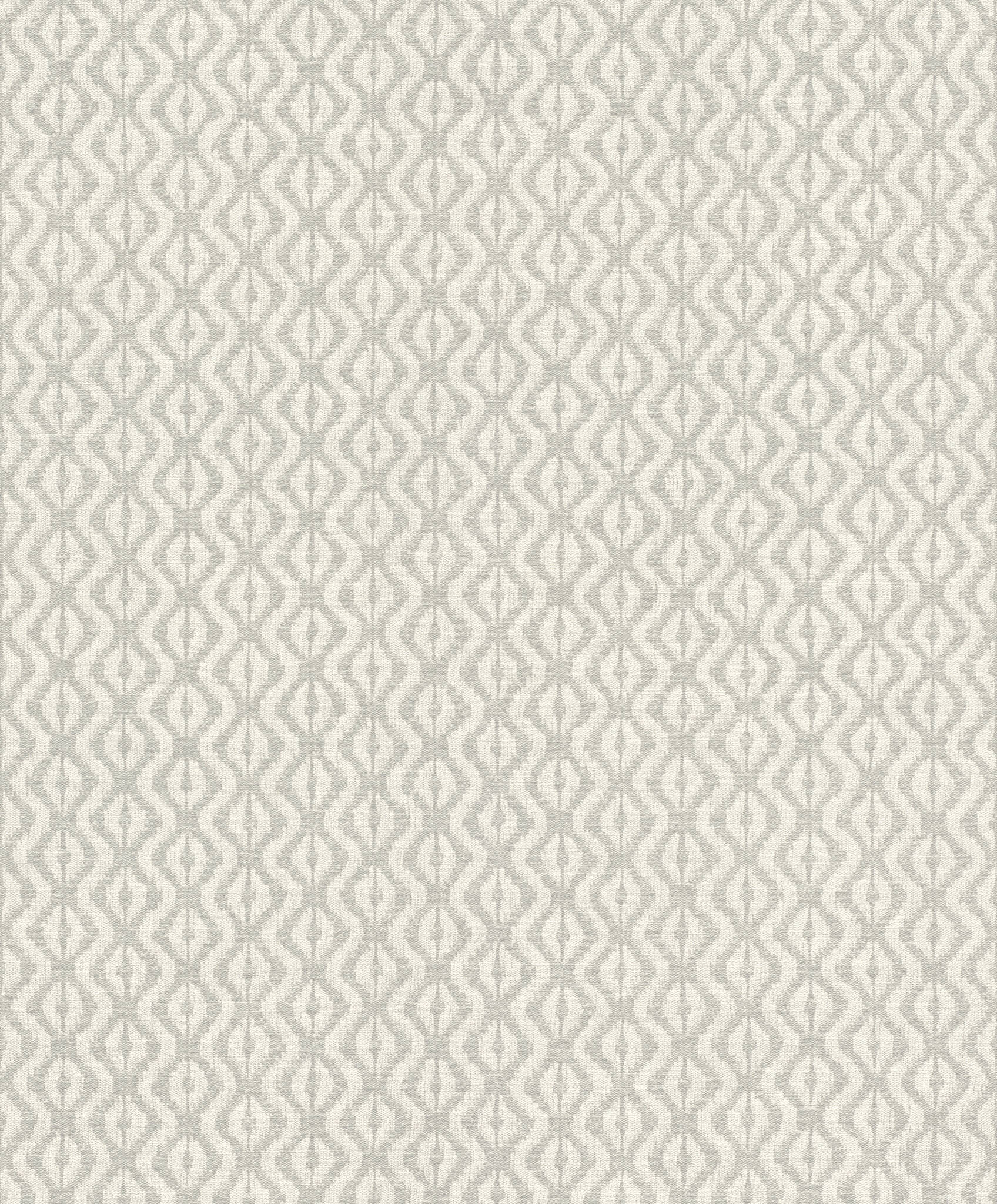 10-410679 Artikelscan 1 Non-woven wallpaper with a small diamond pattern in shades of grey with a textile-like texture.