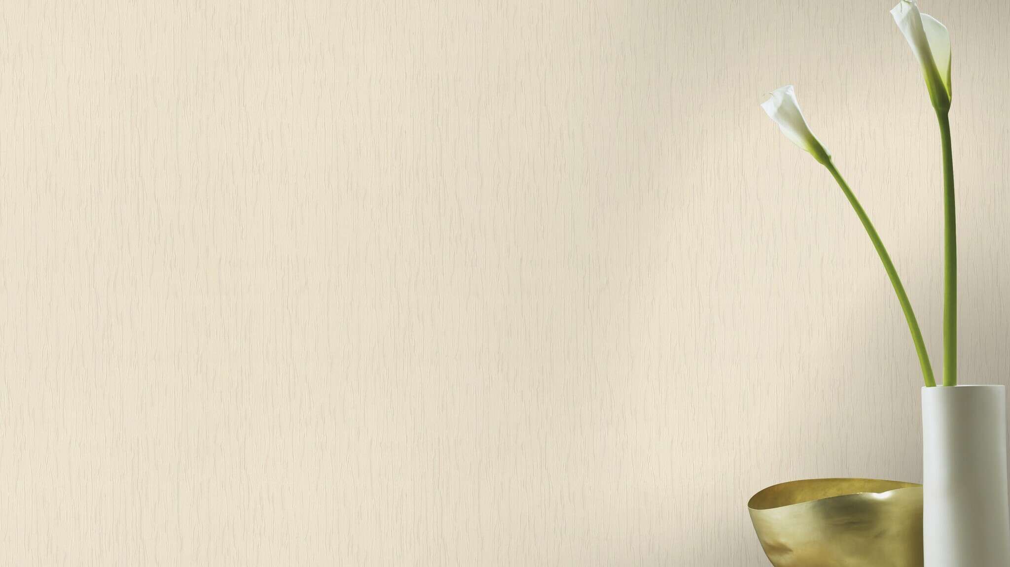 10-539257 Raumsituationen 3 Room with Single-colour wallpaper with a vertical texture and a matt-gloss look