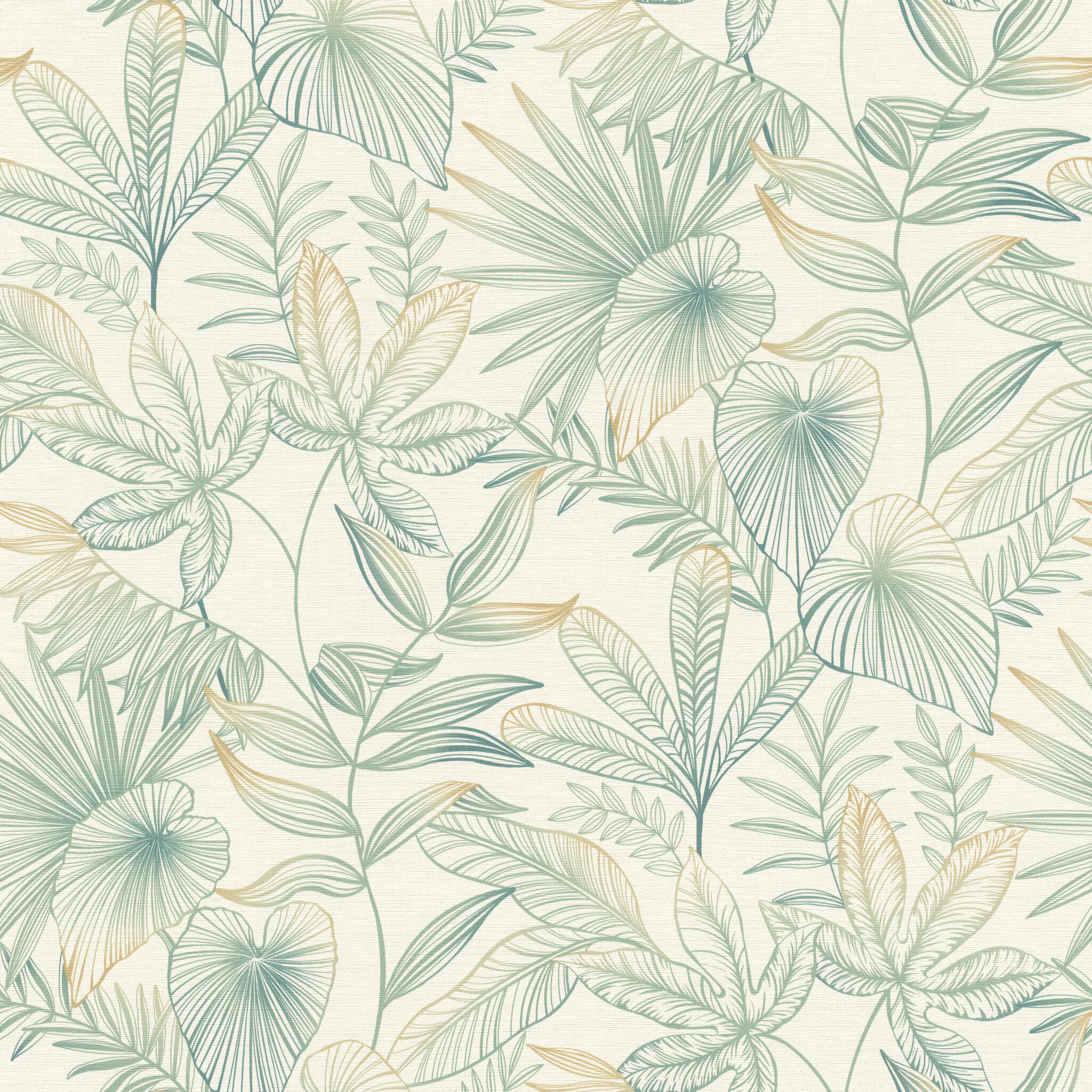 10-580914 Artikelscan 1 Wallpaper with finely drawn leaves
