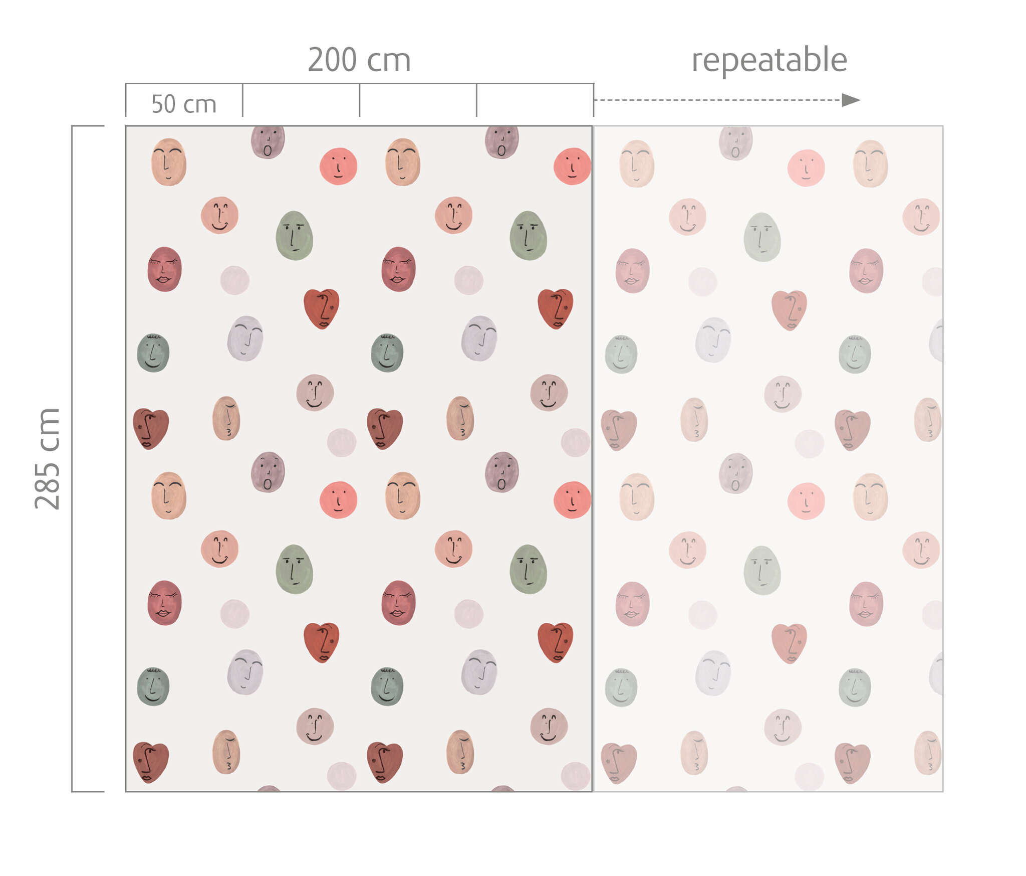 10-300199 Bildauschnitt 1 Wall mural Smileys in Orange | Roomblush - RB307
