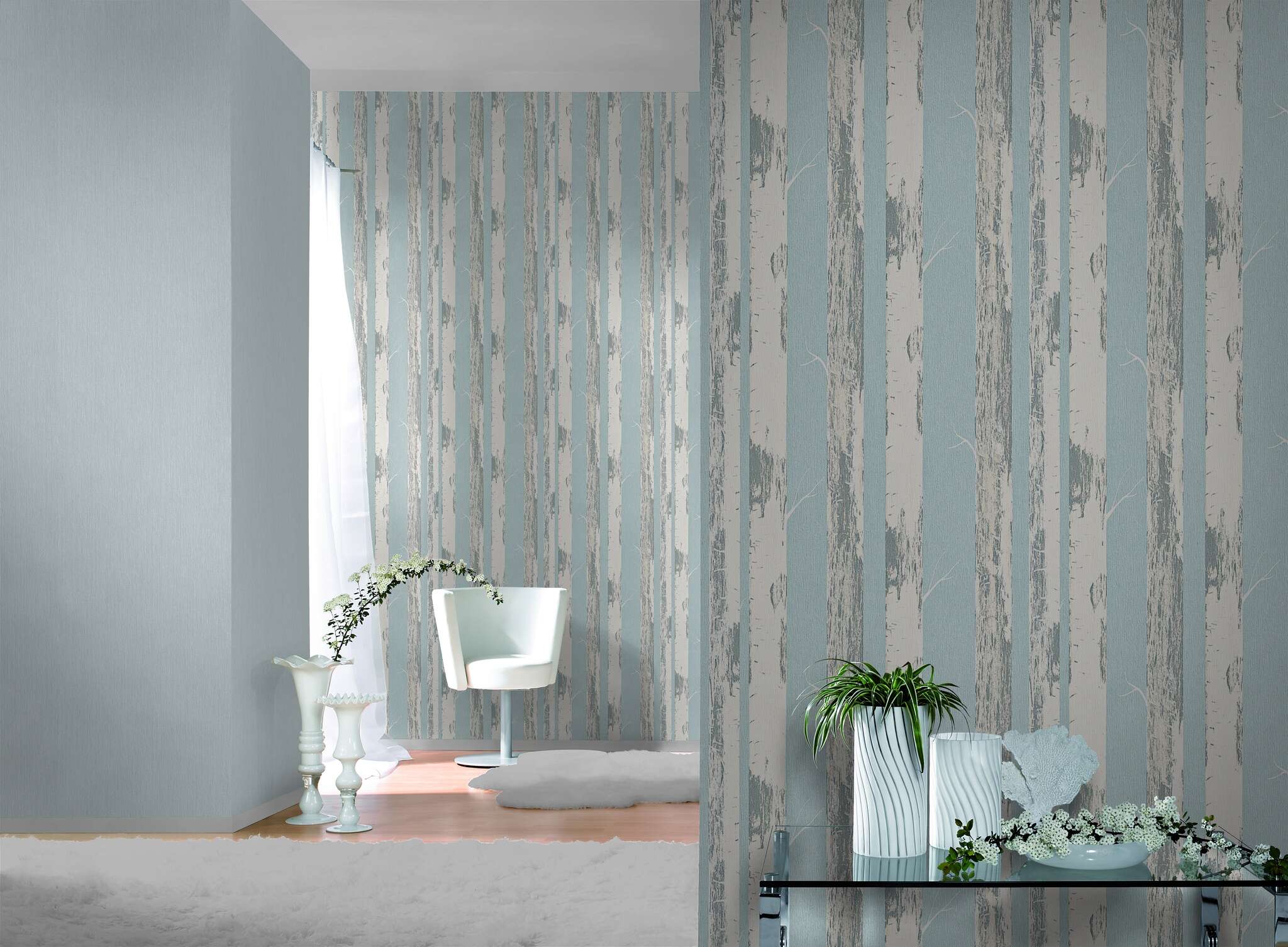 10-573350 Raumsituationen 2 Non-woven wallpaper in blue Selection 573350