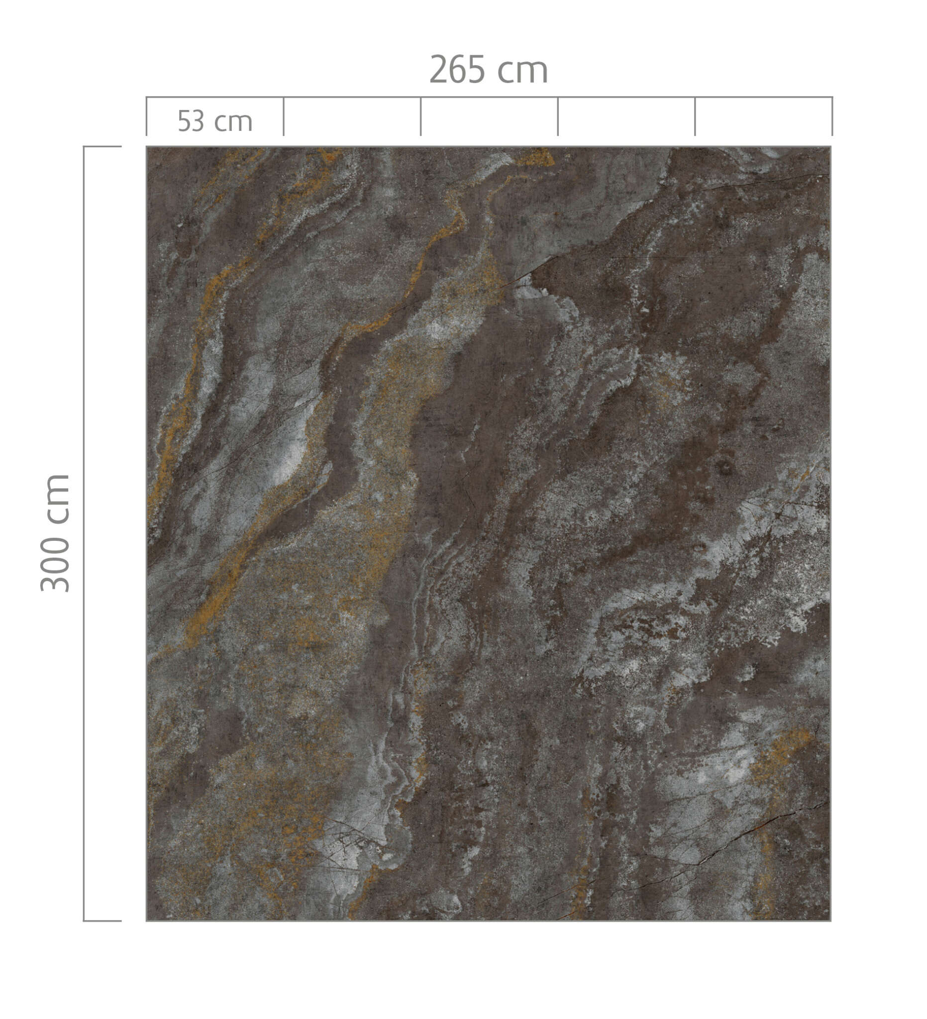 10-366709 Bildauschnitt 1 SCHÖNER WOHNEN collection mural wallpaper MARBLE XXL in gray and gold 366709