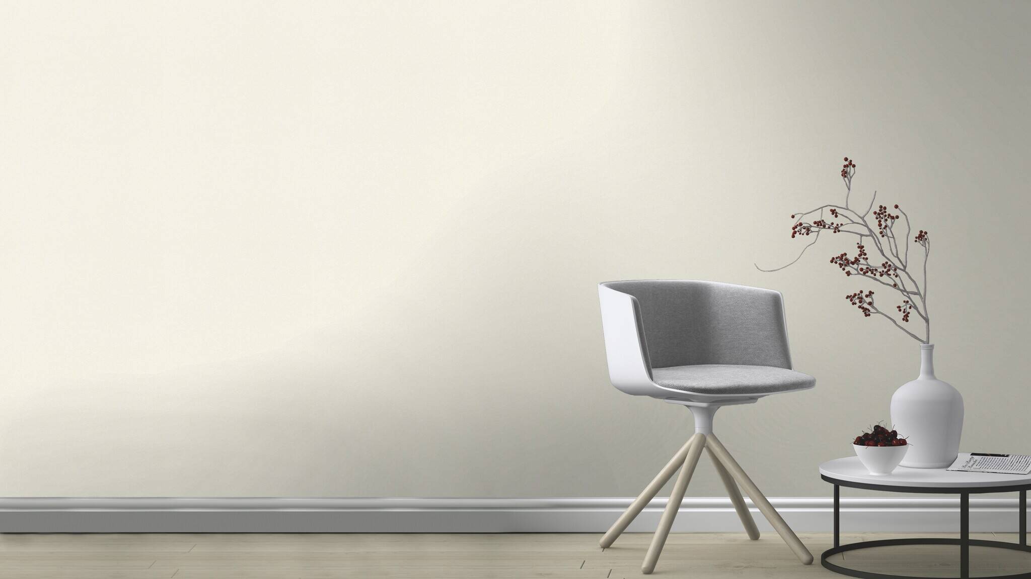 10-530216 Raumsituationen 1 Non-woven wallpaper in white Selection 530216