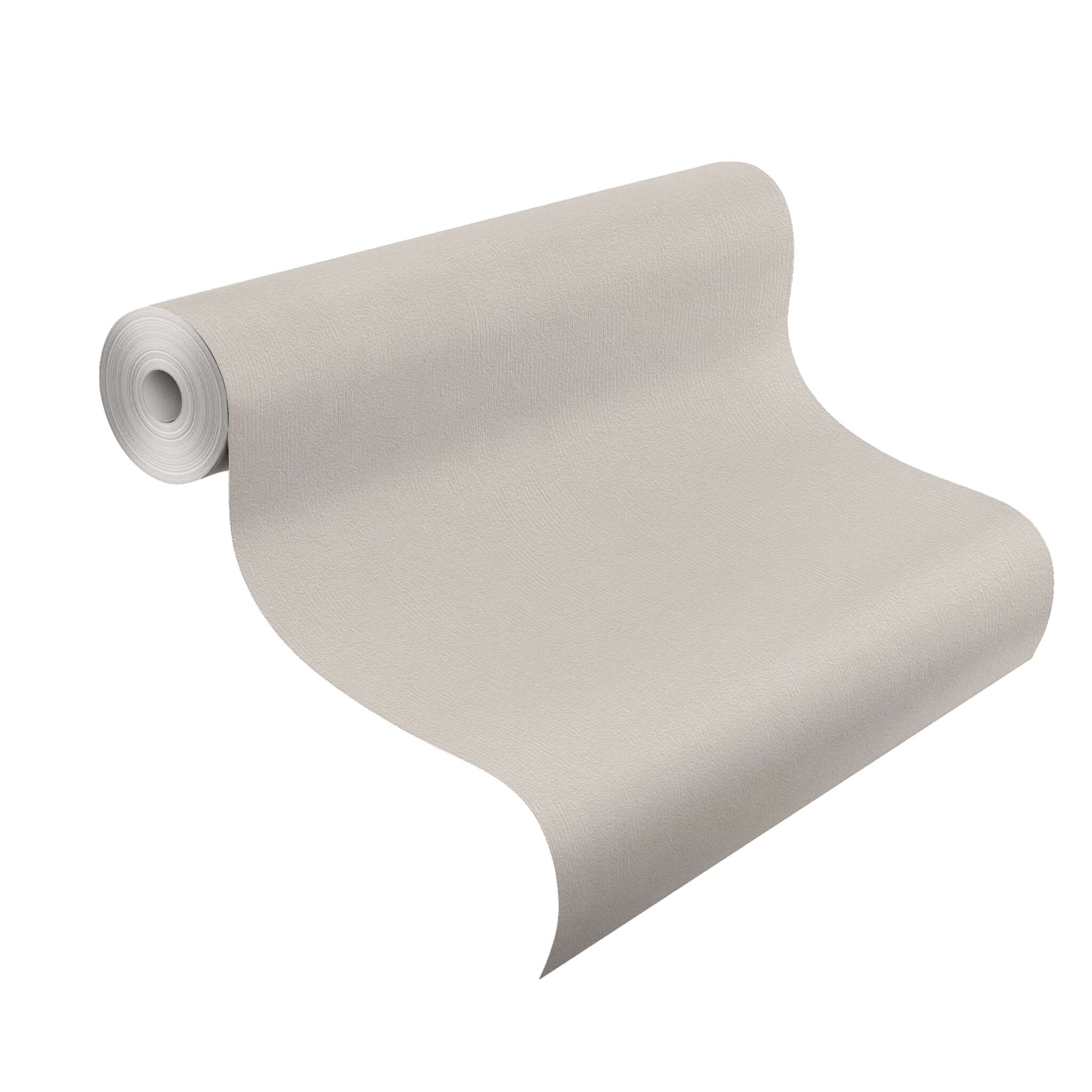 10-415360 Rolle abgerollt 1 Unrolled wallpaper roll with Plain non-woven wallpaper in delicate rose with a matt, smooth surface.
