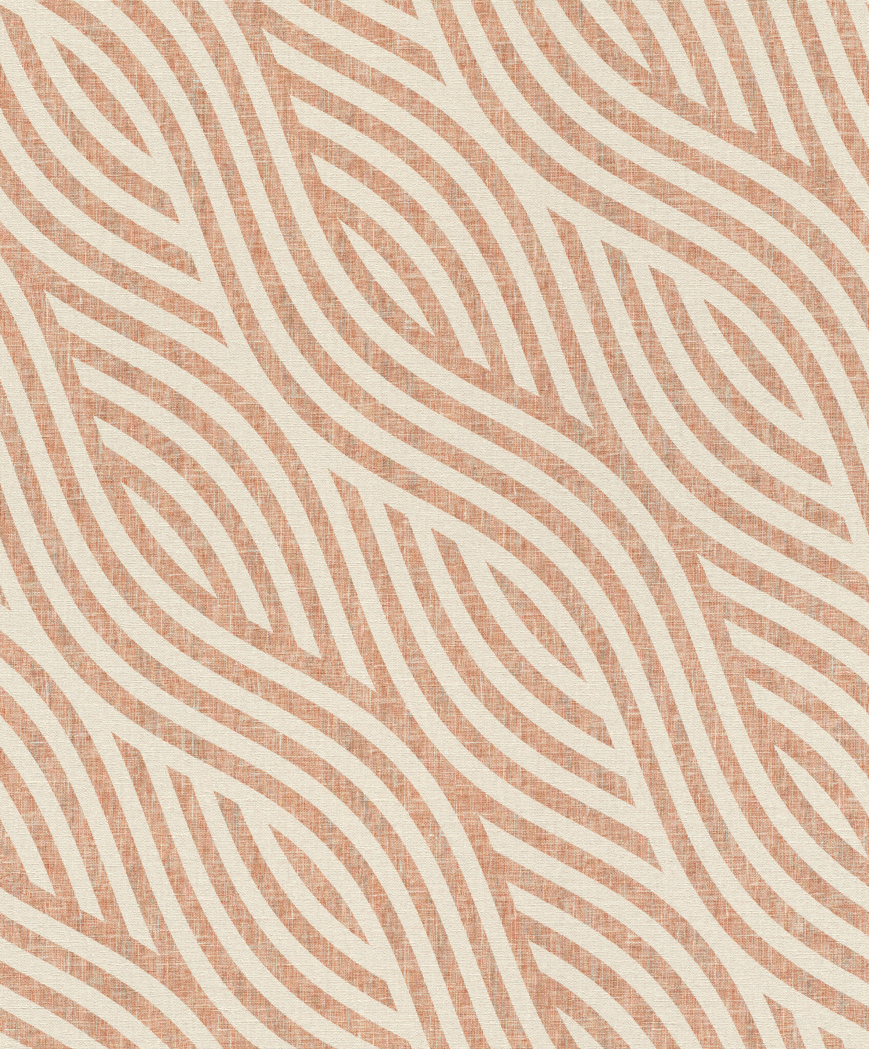 Textil-Struktur Linien Vliestapete in Beige & Rot - Kalahari 704549