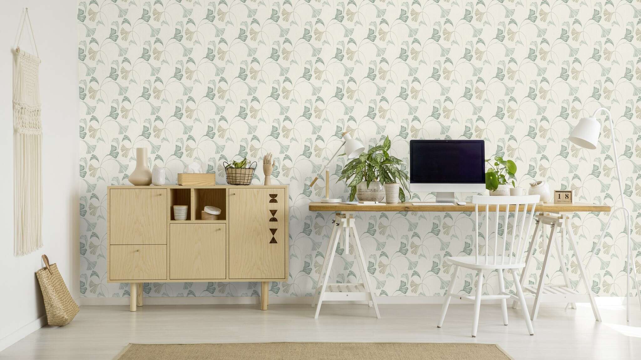 10-581508 Raumsituationen 2 Non-woven wallpaper in green Selection Relief/non-woven 581508