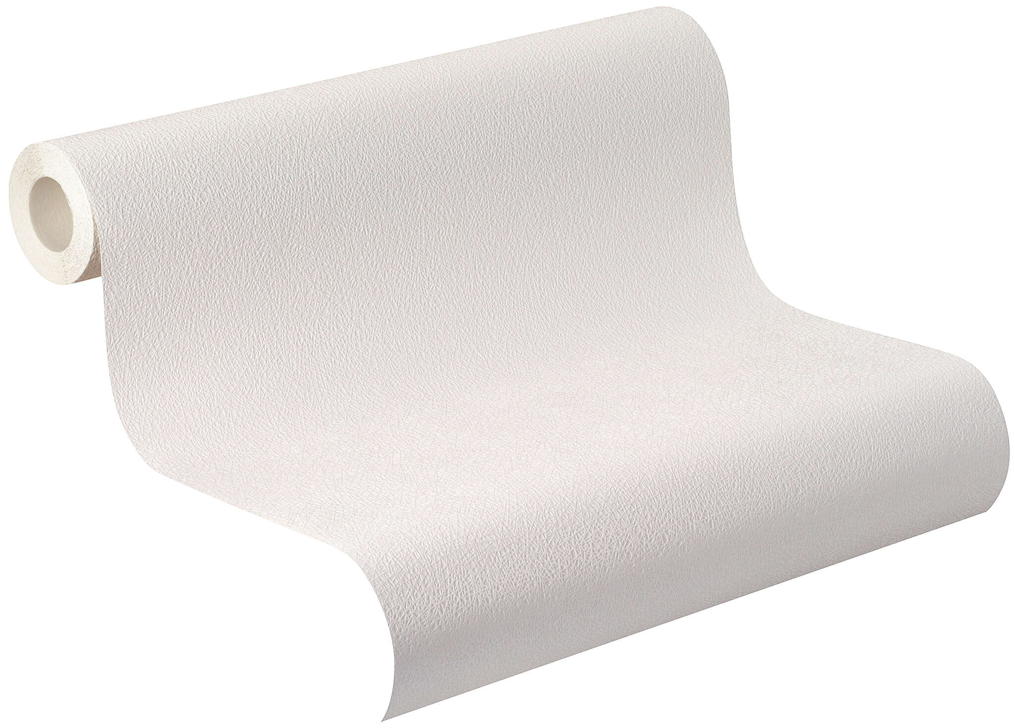 10-475517 Rolle abgerollt 1 Rouleau de déroulé avec Papier peint intissé subtil blanc – structure maillée originale avec une finition douce