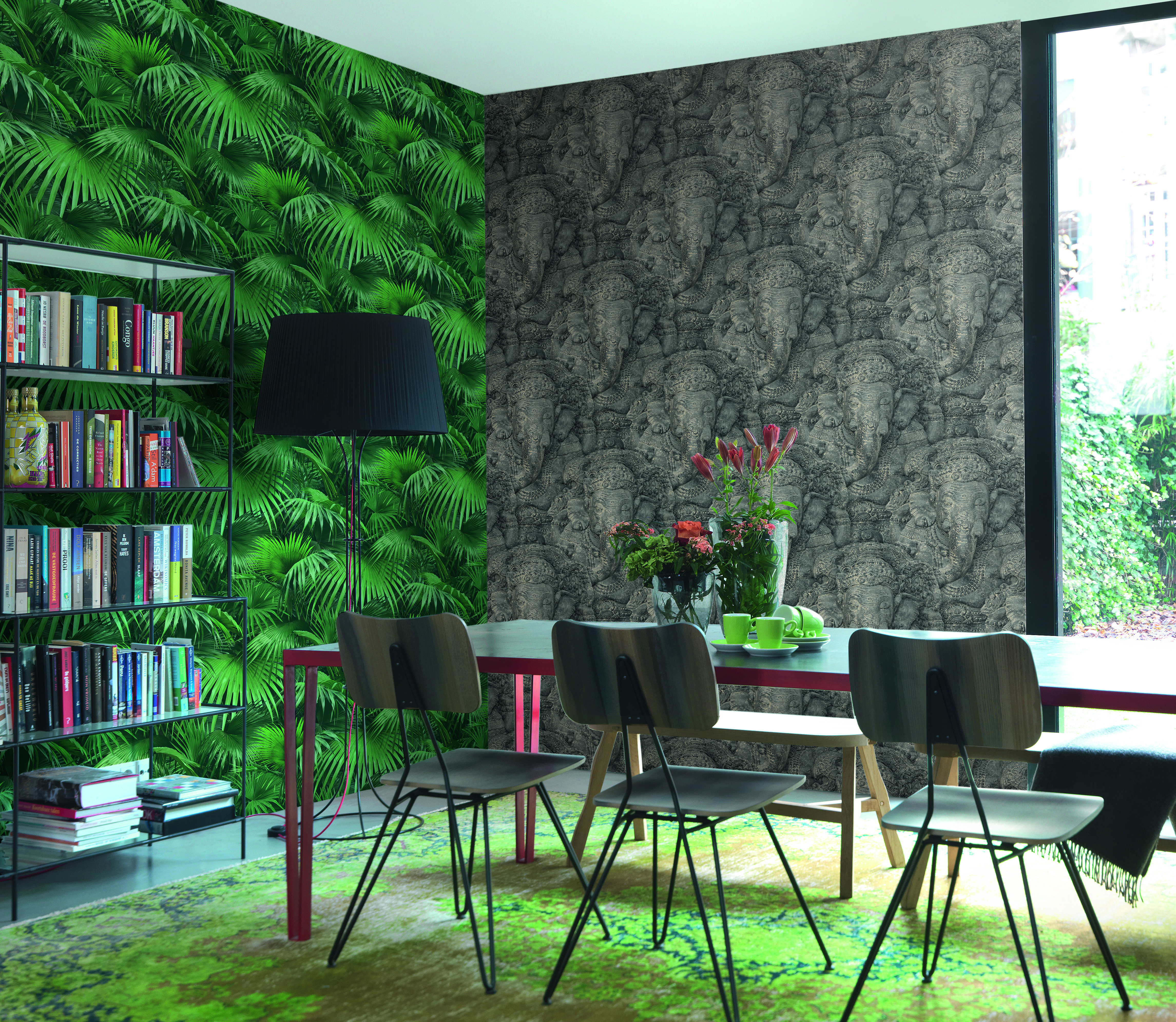 10-524901 Raumbilder 2 Non-woven wallpaper in green Selection 524901