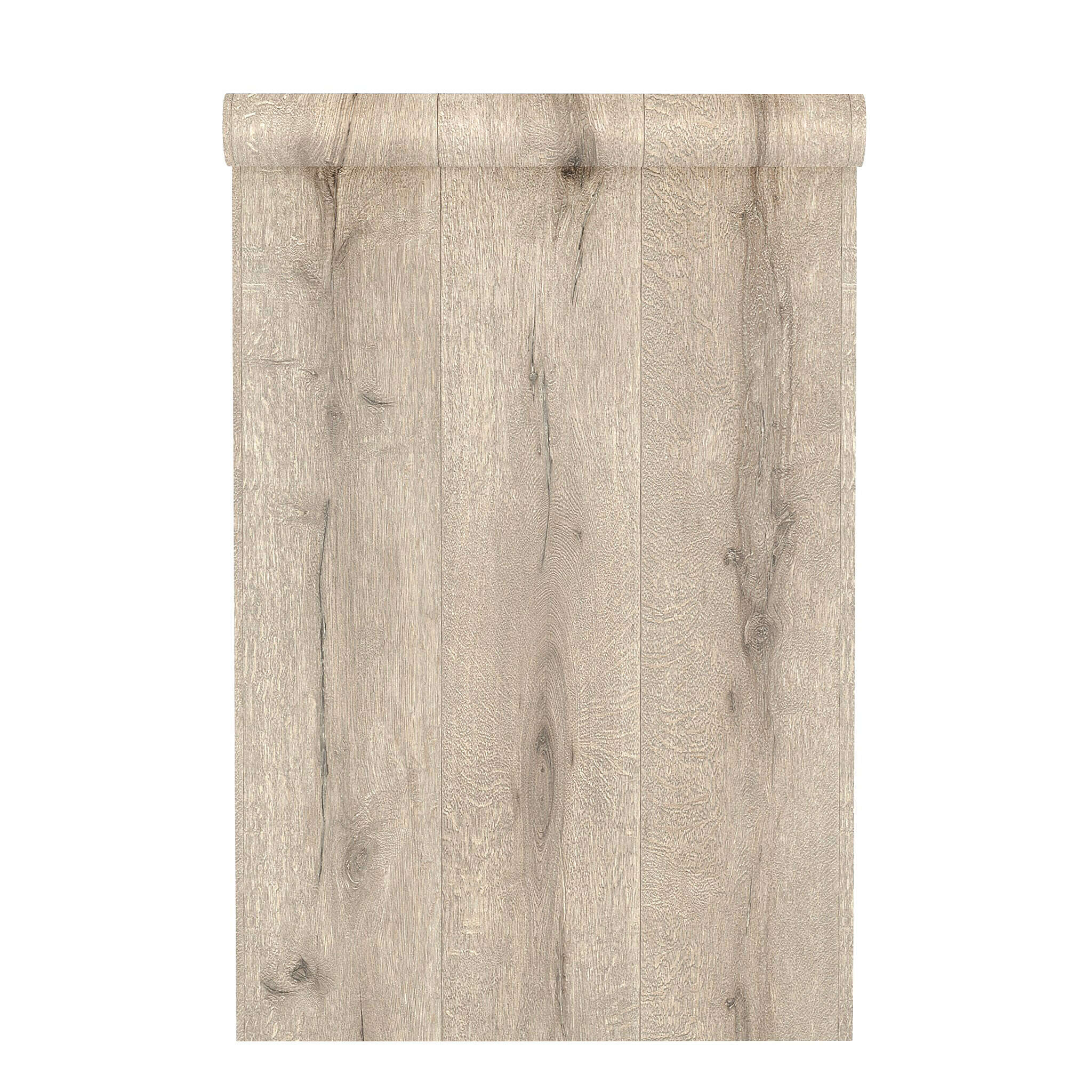 10-514483 Rolle abgerollt 1 Unrolled wallpaper roll with Wallpaper with wood look