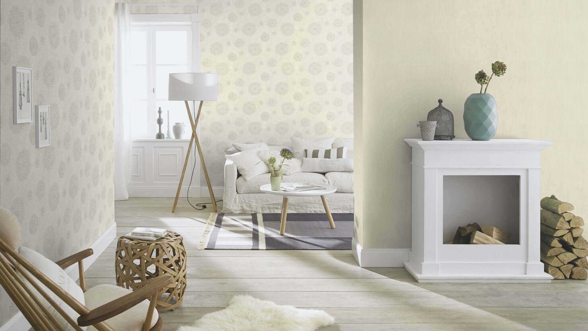 10-540826 Raumsituationen 2 Room with Single-colour plain with brush strokes