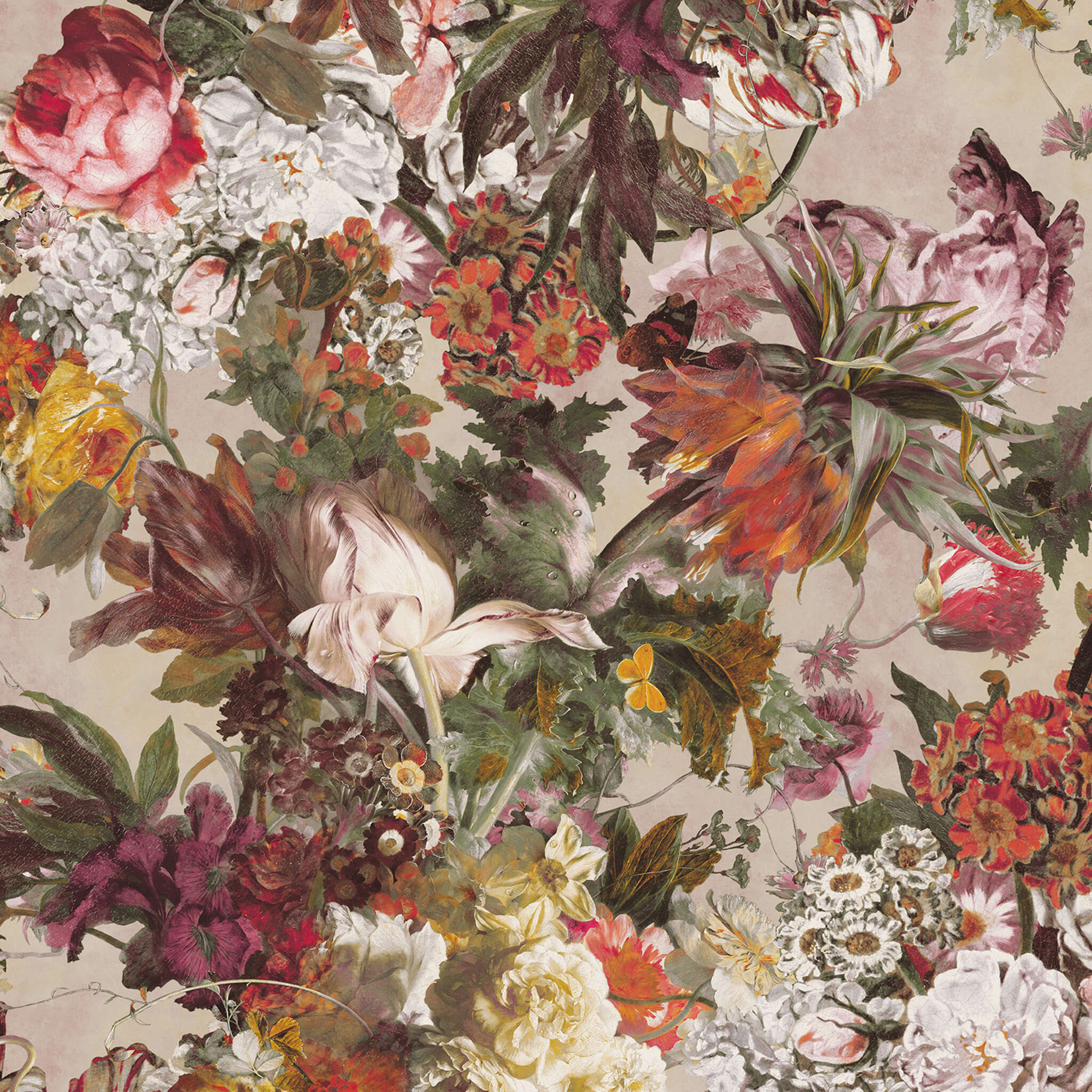 Fototapete Blumen 606850 Beige