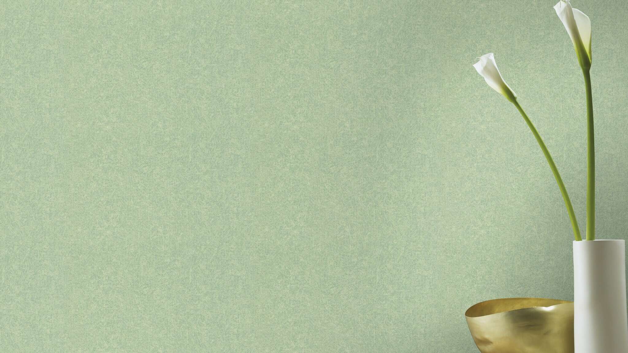 10-554472 Raumsituationen 3 Textured non-woven wallpaper in green-jade green Selection 554472