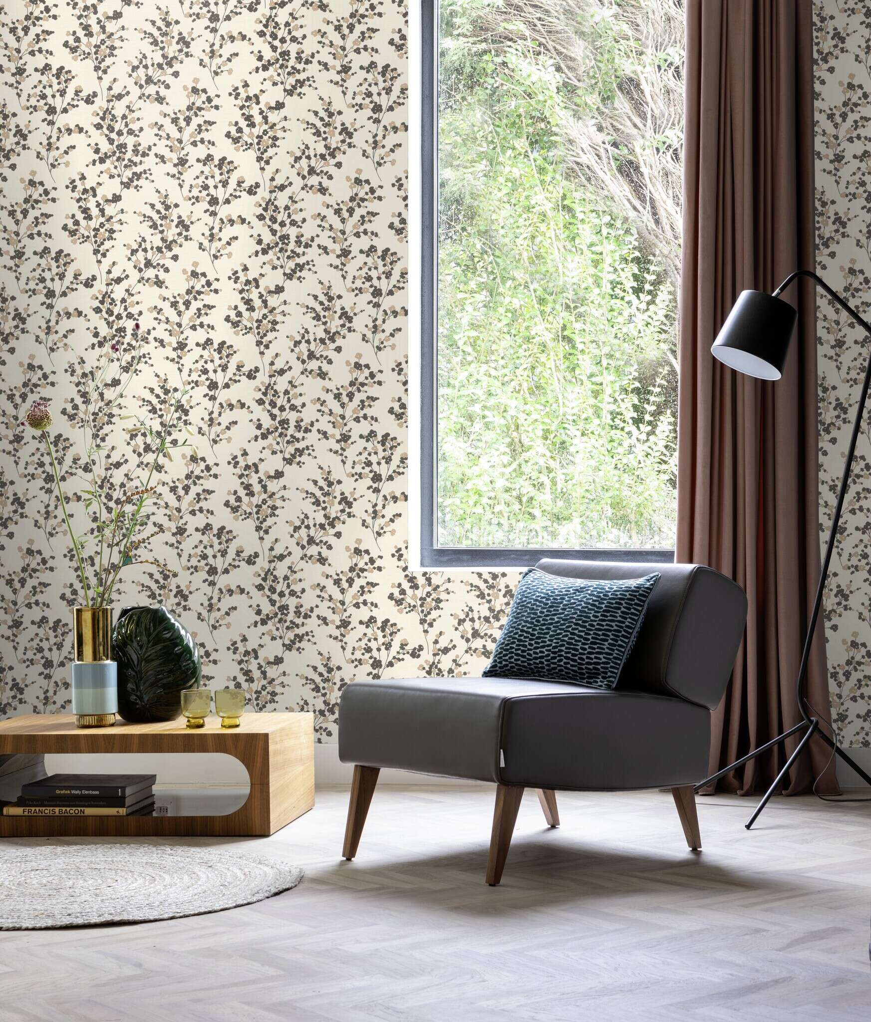 10-581805 Raumsituationen 3 Non-woven wallpaper in black Selection vinyl/non-woven 581805