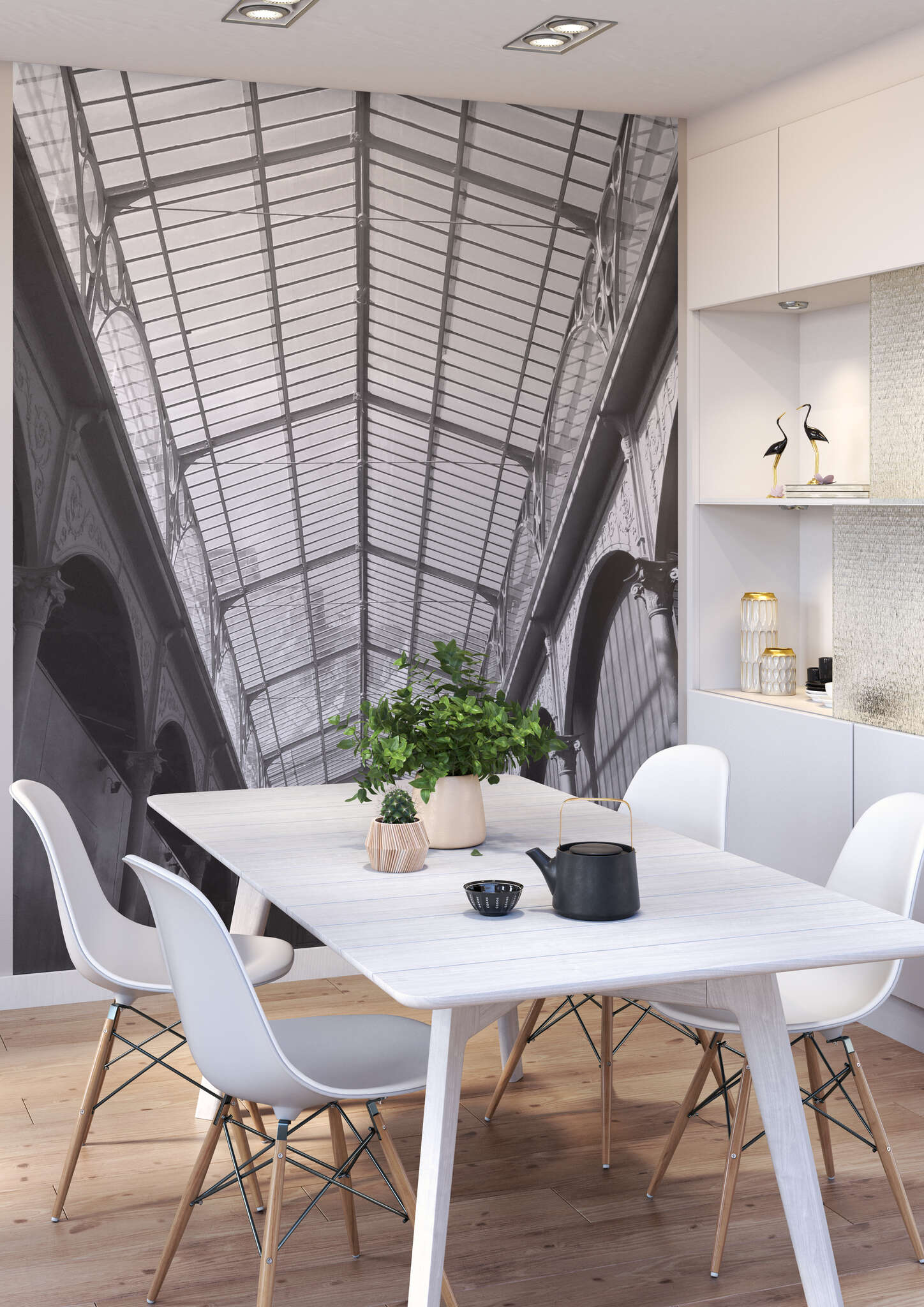 10-940923 Raumsituationen 1 Factory non-woven wallpaper in gray Selection Digital 940923