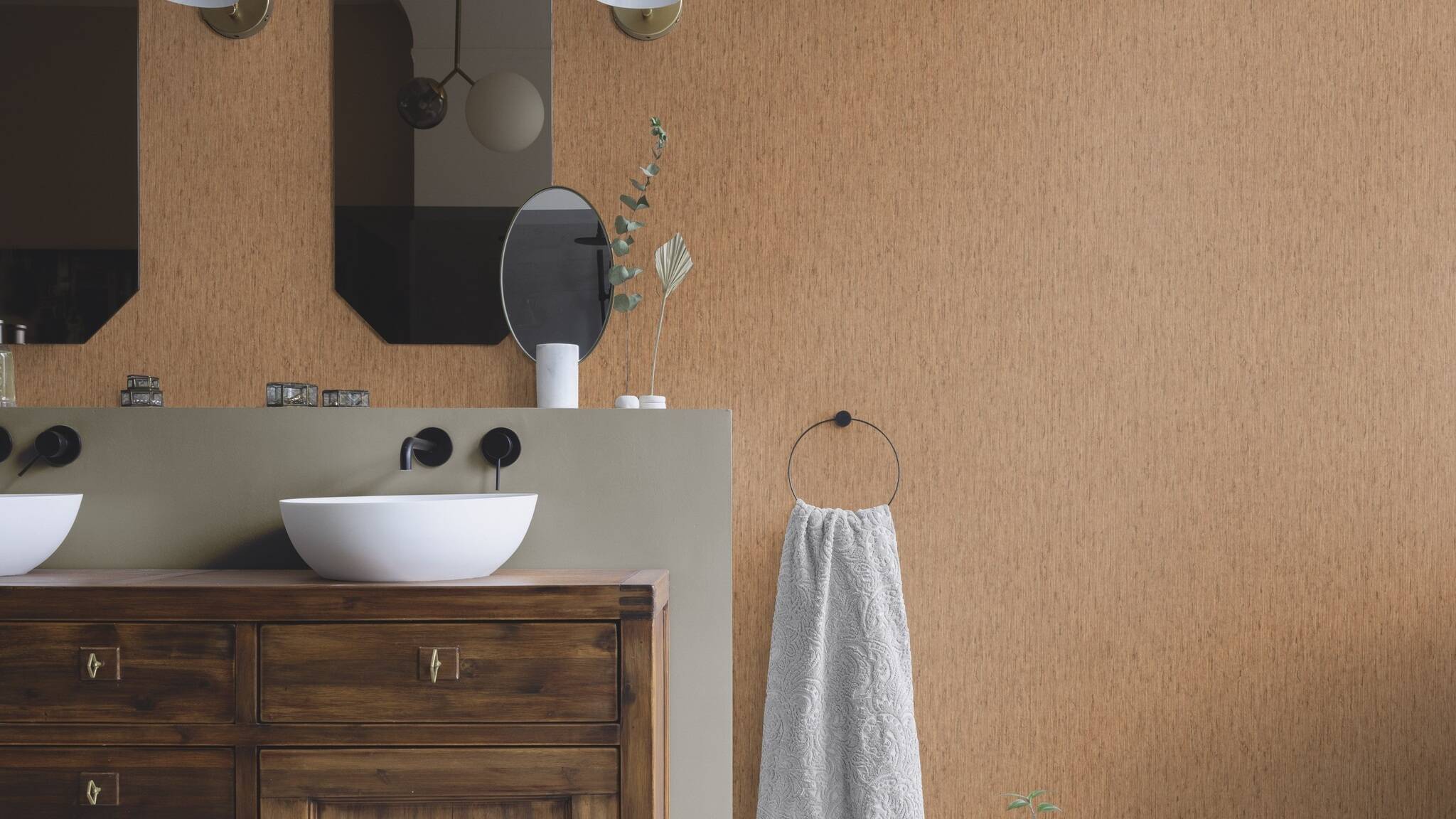 10-571080 Raumsituationen 1 Non-woven wallpaper in brown Back To Nature 571080