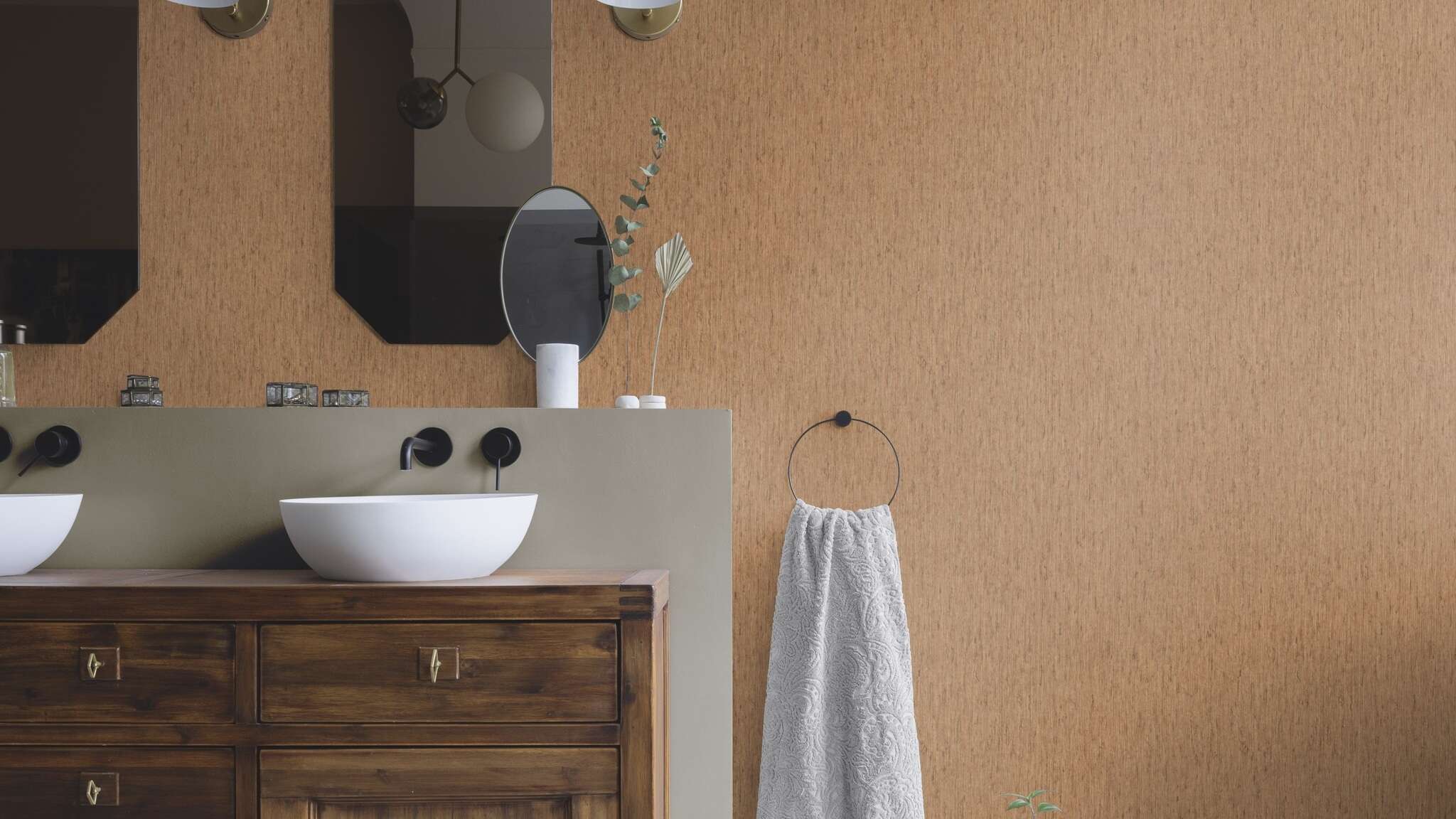 10-571080 Raumsituationen 1 Non-woven wallpaper in brown Back To Nature 571080
