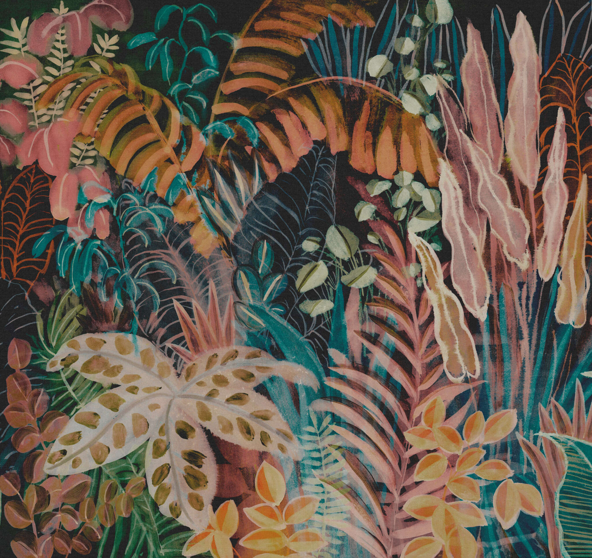 10-366693 Artikelscan 2 SCHÖNER WOHNEN-Kollektion Wandbild XXL BOTANICAL in Schwarz 366693
