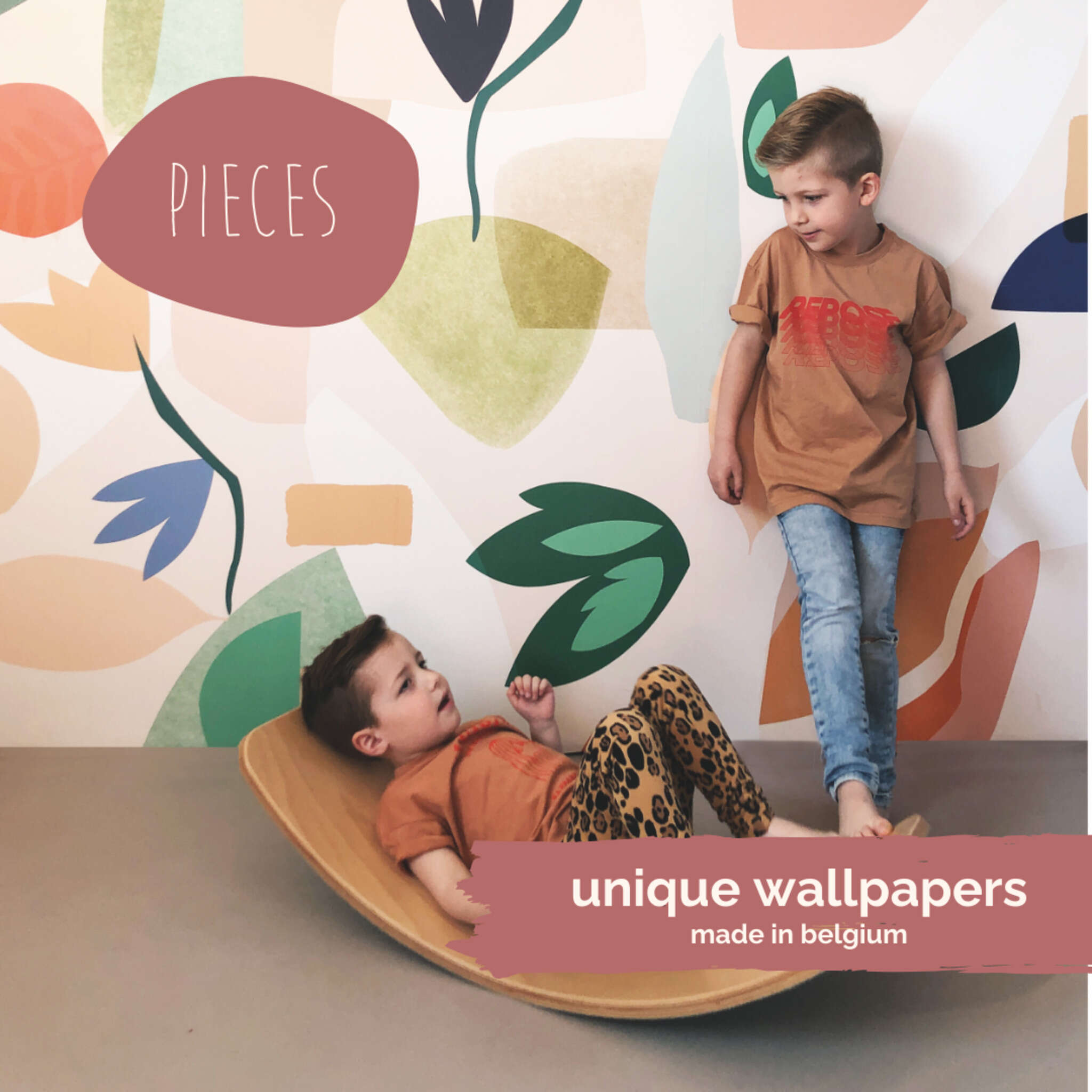 10-300094 Raumsituationen 2 Wall mural Pieces in Orange | Roomblush - RB254