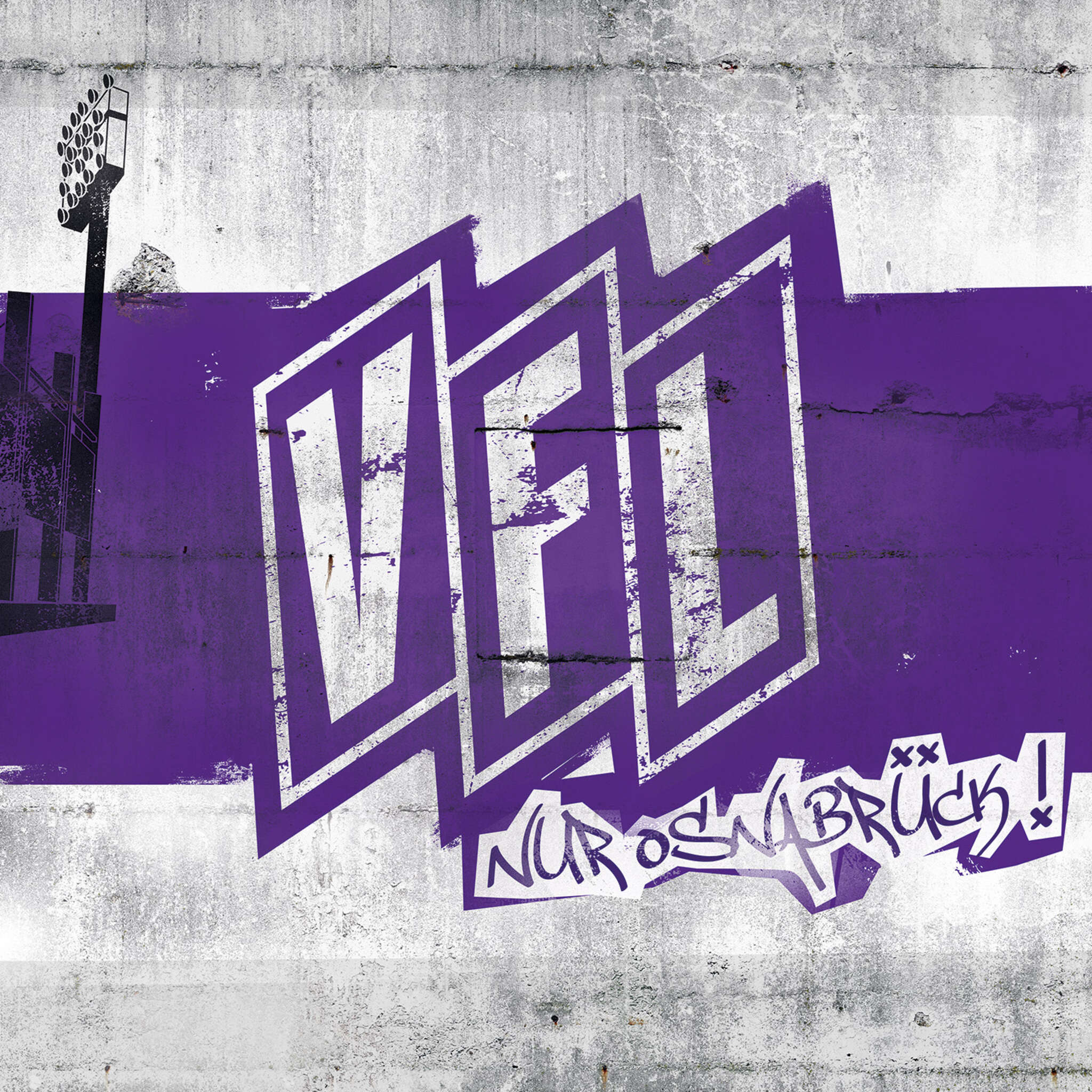 10-365429 D2C Vorschaubild 1 VfL Osnabrück Vliestapete Logo auf Beton Fototapete 365429