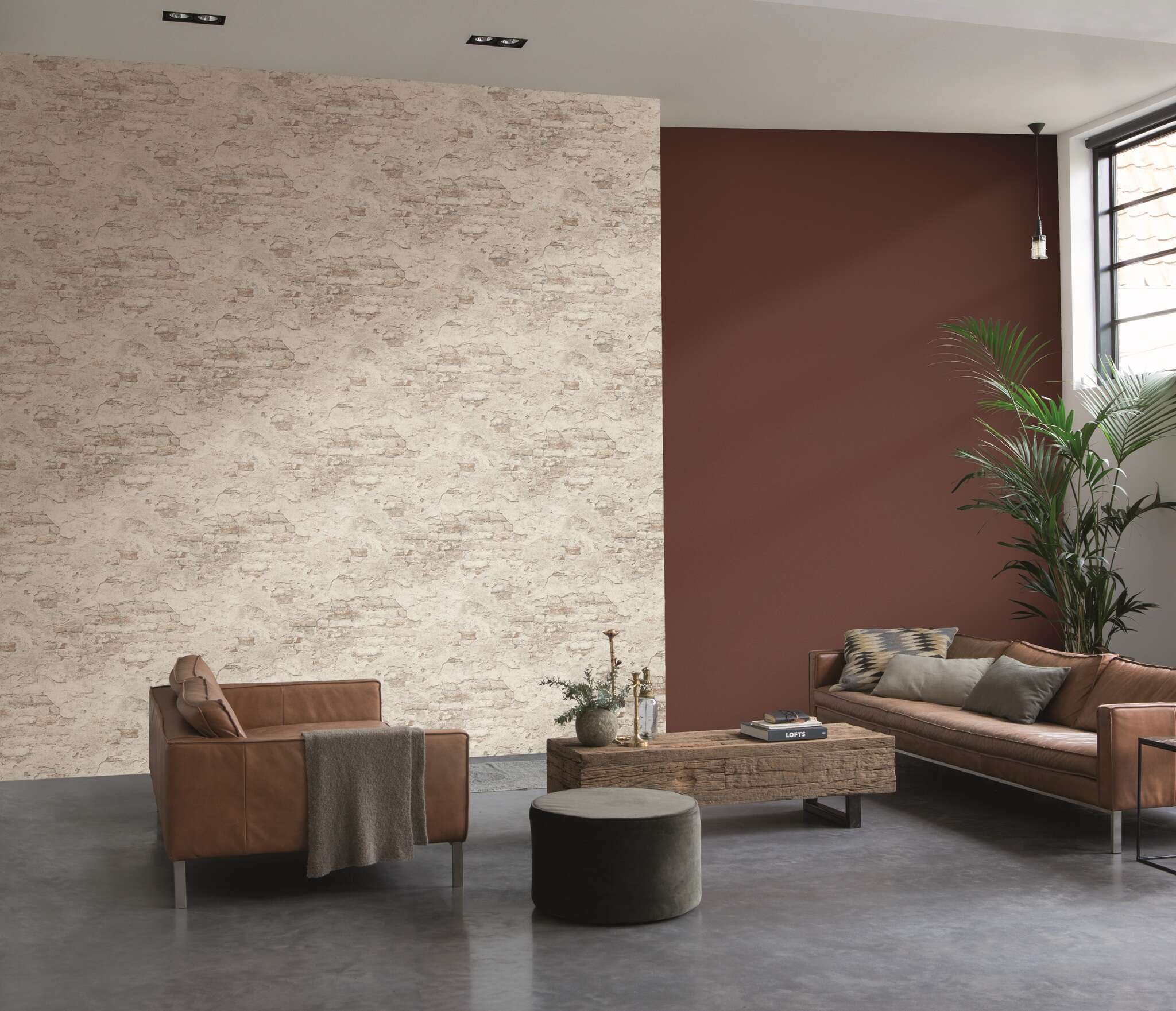 10-939316 Raumbilder 1 Room with Wallpaper with stone wall