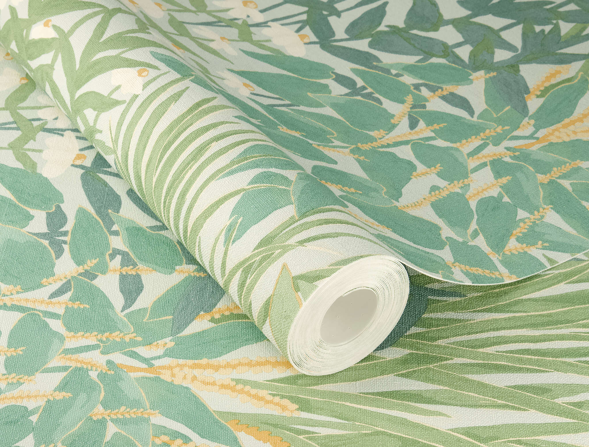 10-371017 Detailaufnahmen 3 Wildscape 371017 self-adhesive wallpaper - plants and flowers in green and blue