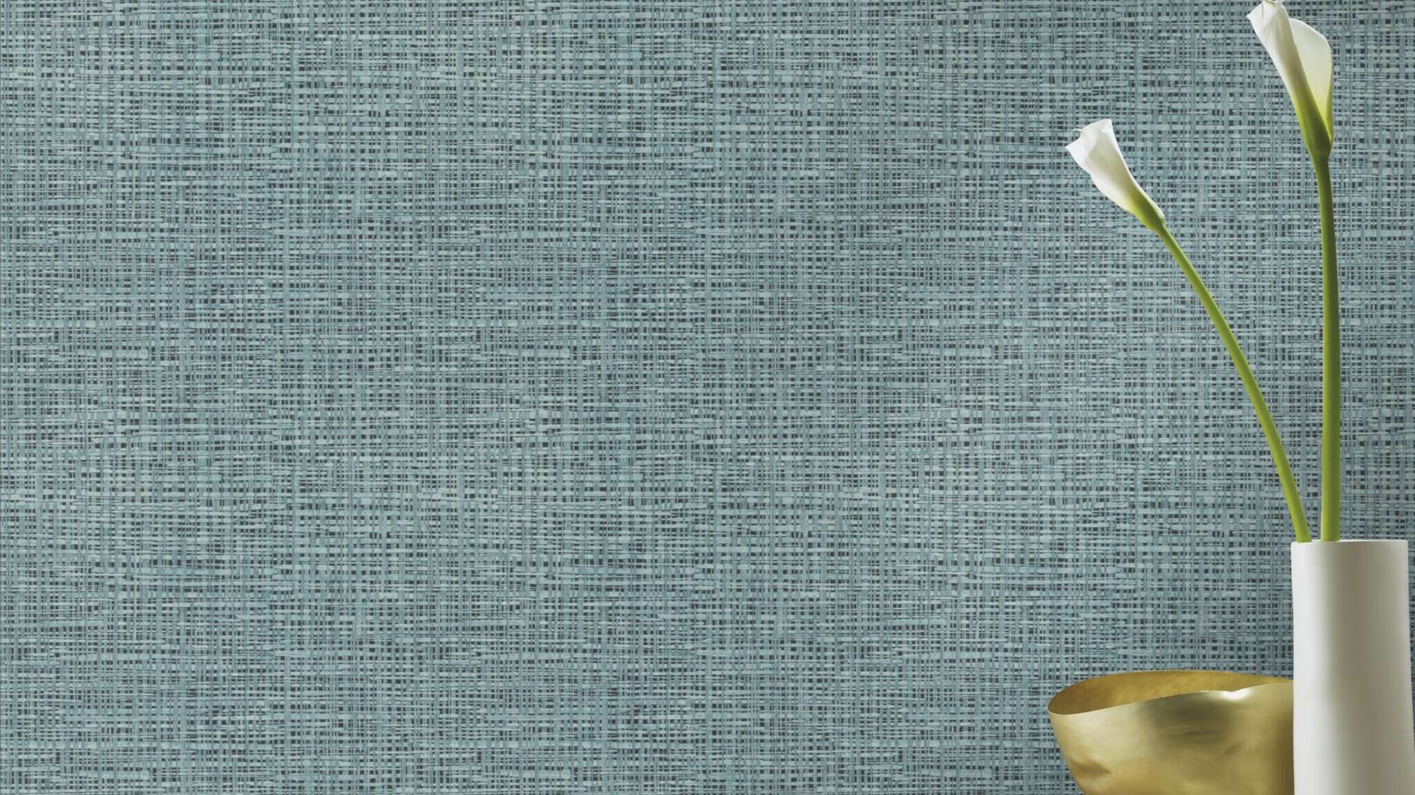 10-865417 Raumsituationen 1 Room with Wallpaper with organic woven pattern