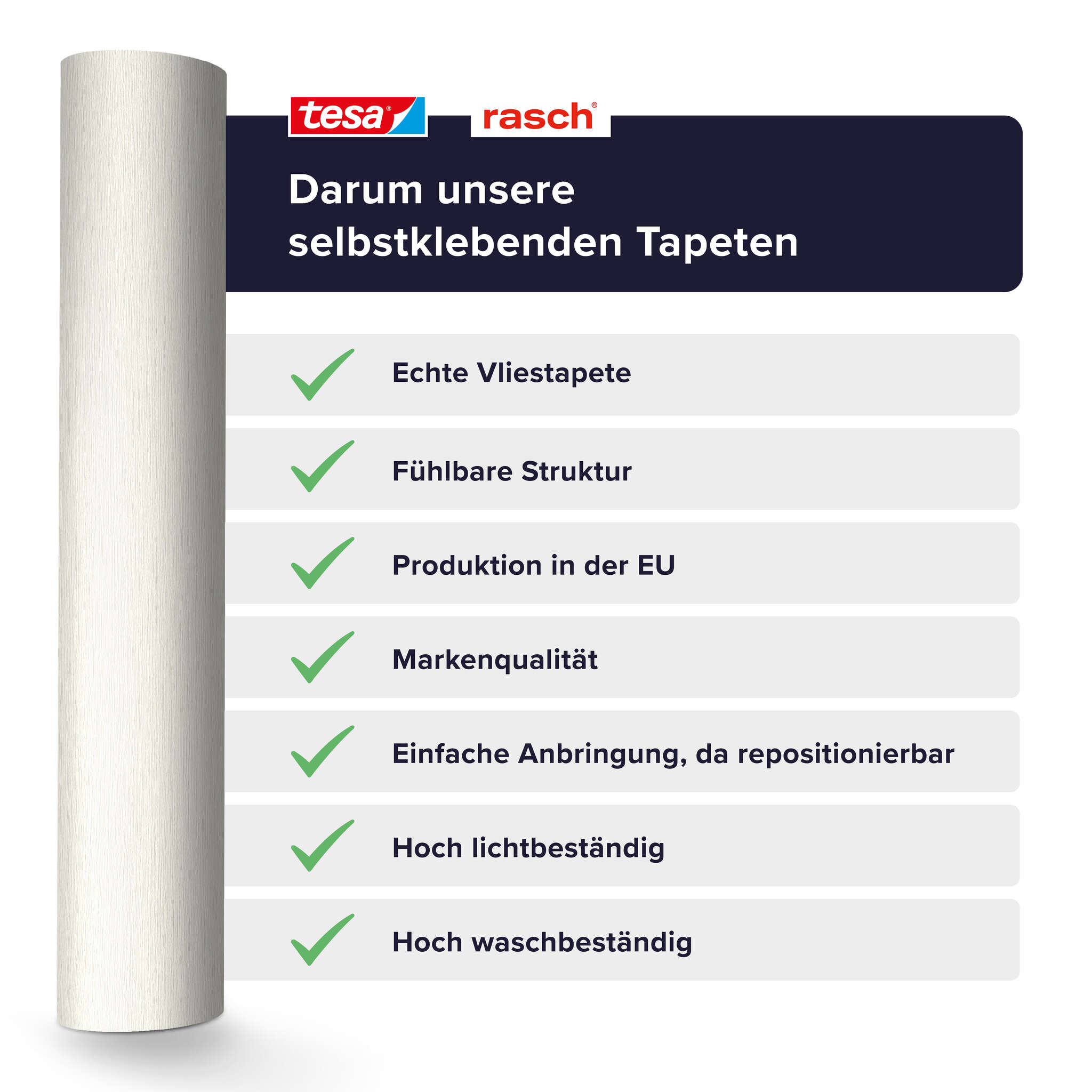 10-372205 Detailaufnahmen 4 Selbstklebende Tapete Weiß Uni 372205 - Einfarbige Vliestapete selbstklebend