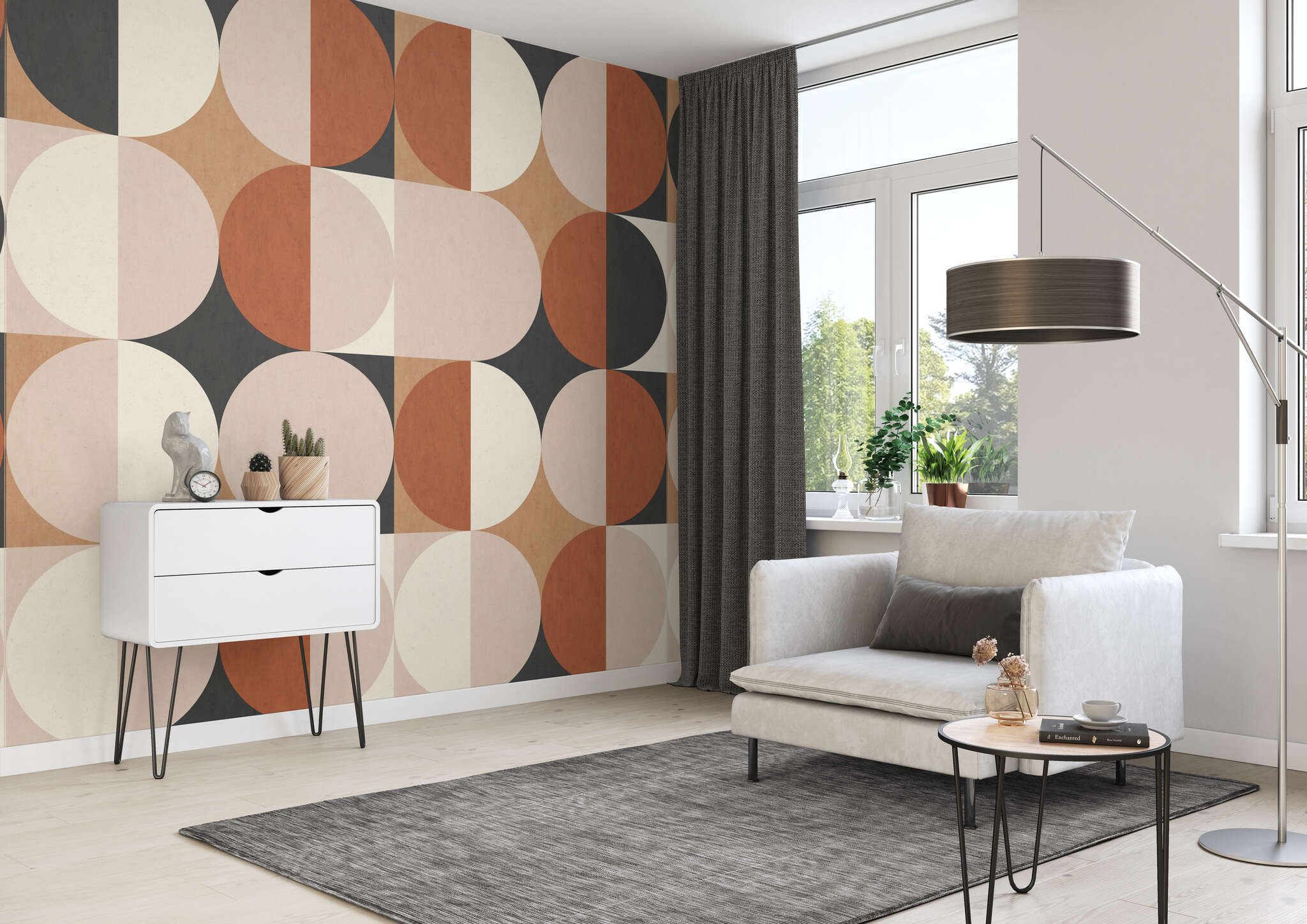 Lese-Ecke mit 363975 - Wandbild - Retro-Charme und doch modern - hier schließt sich der Kreis magicwalls retro wallpaper 363975