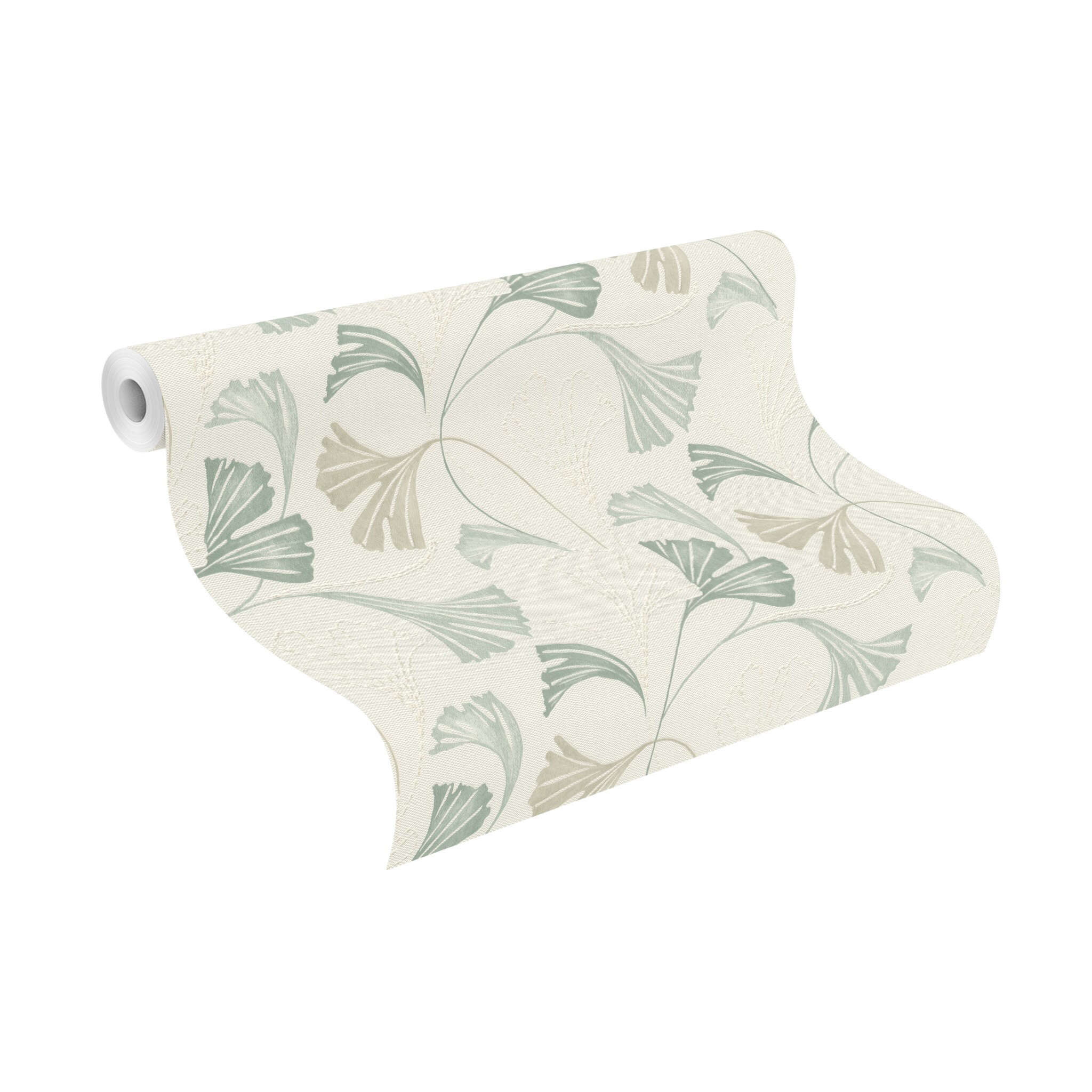 10-581508 Rolle abgerollt 1 Non-woven wallpaper in green Selection Relief/non-woven 581508