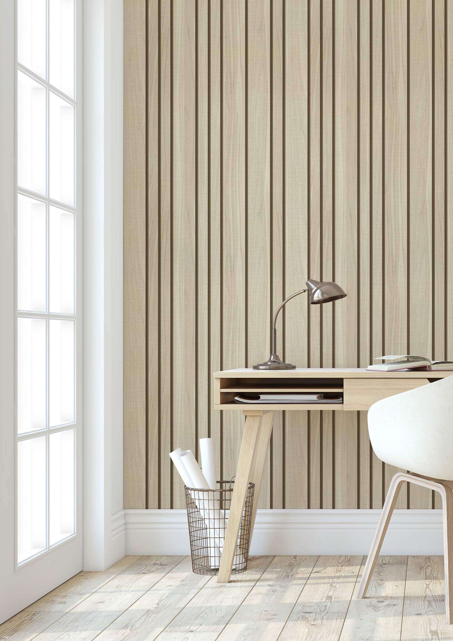 10-795783 Raumsituationen 1 Holzoptik Vliestapete in Beige #followusaround 795783