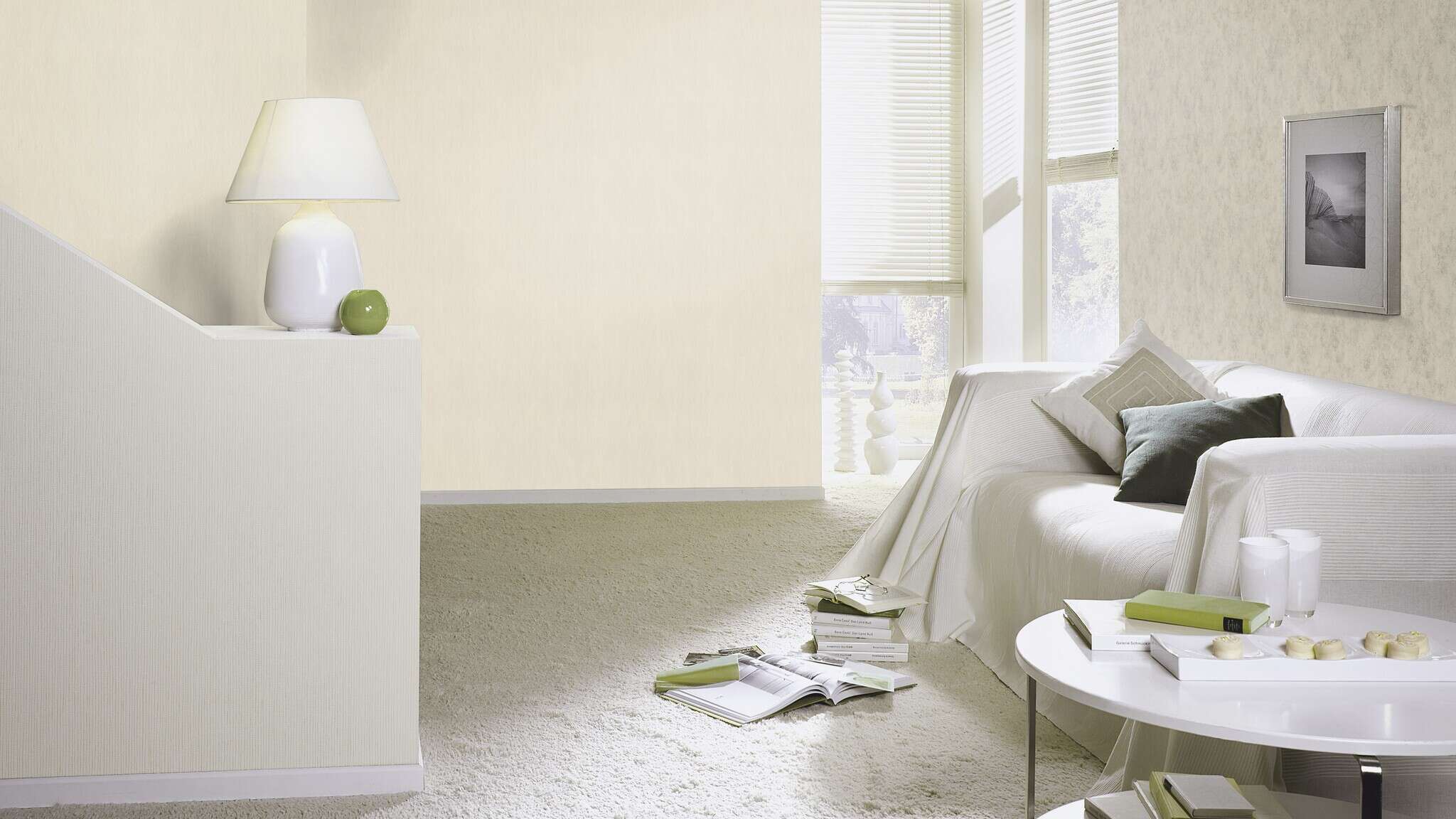 10-540819 Raumsituationen 2 Room with Single-colour plain with brush strokes