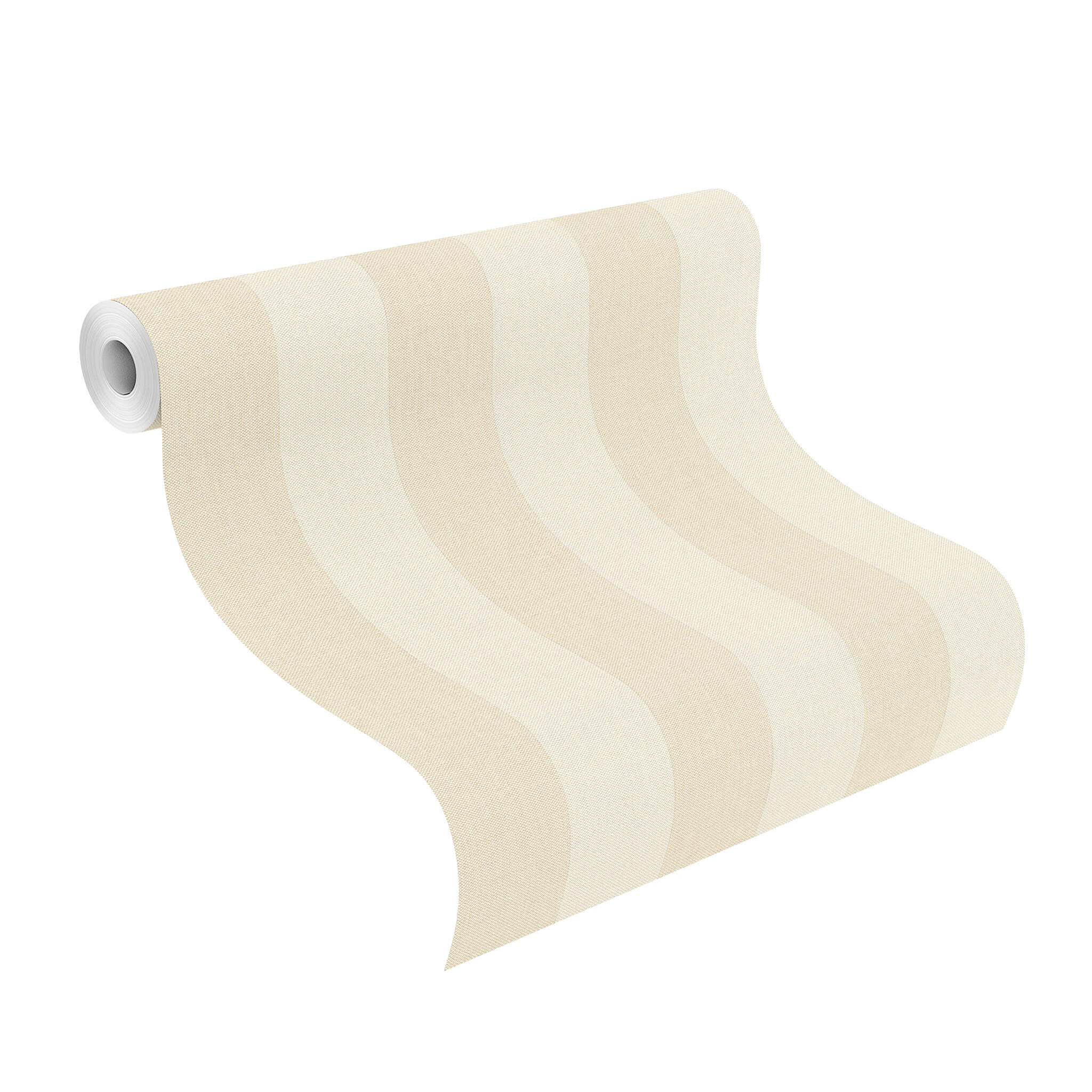 10-424102 Rolle abgerollt 1 Vliestapete Streifen in Beige 424102