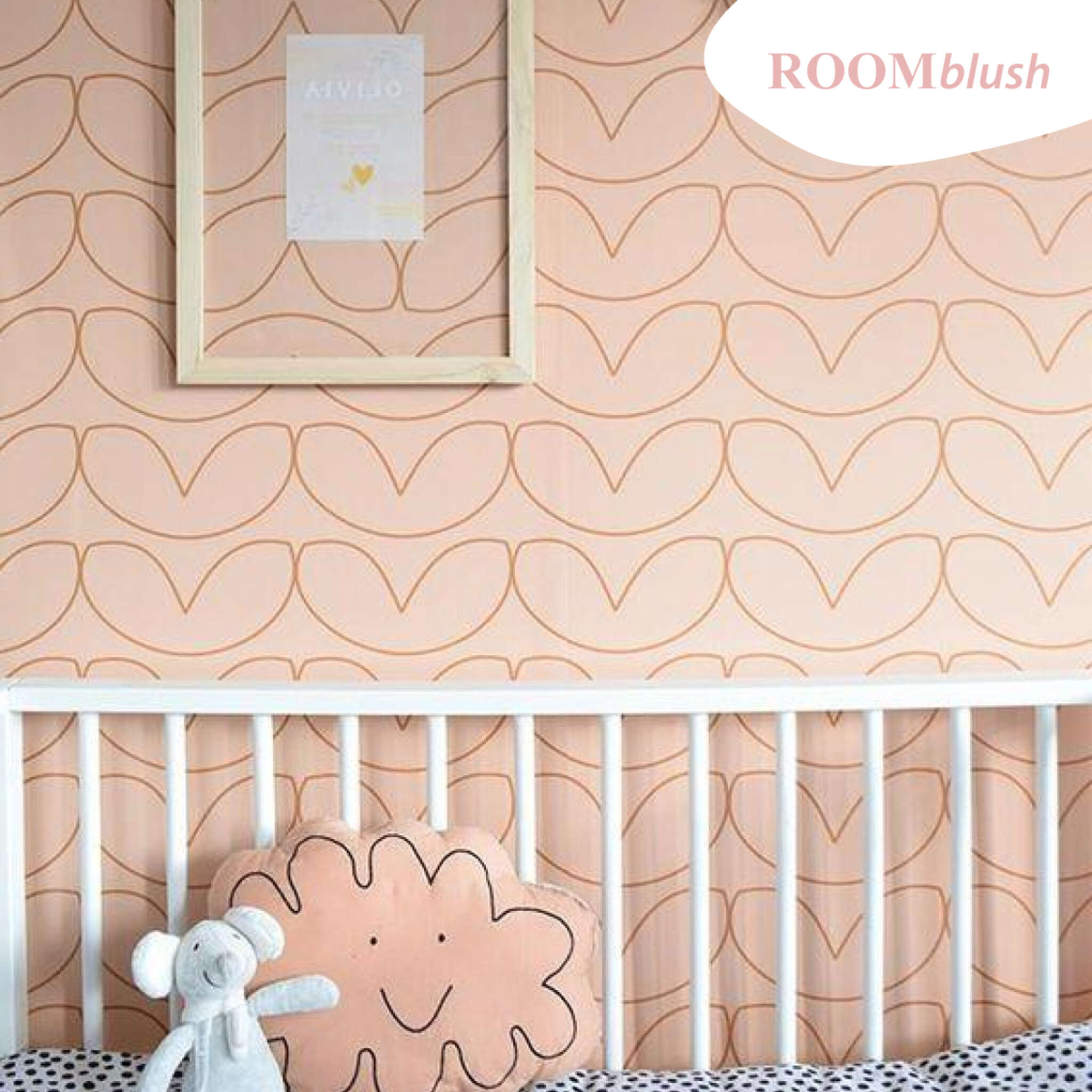 10-300118 Raumbilder 1 Wall mural Hearts in Orange | Roomblush - RB121